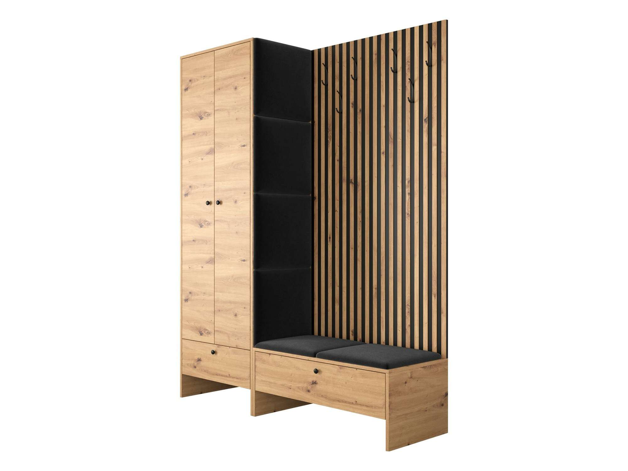 Set za hodnik Hartford 320 (Hrast Artisan + Manila 18)