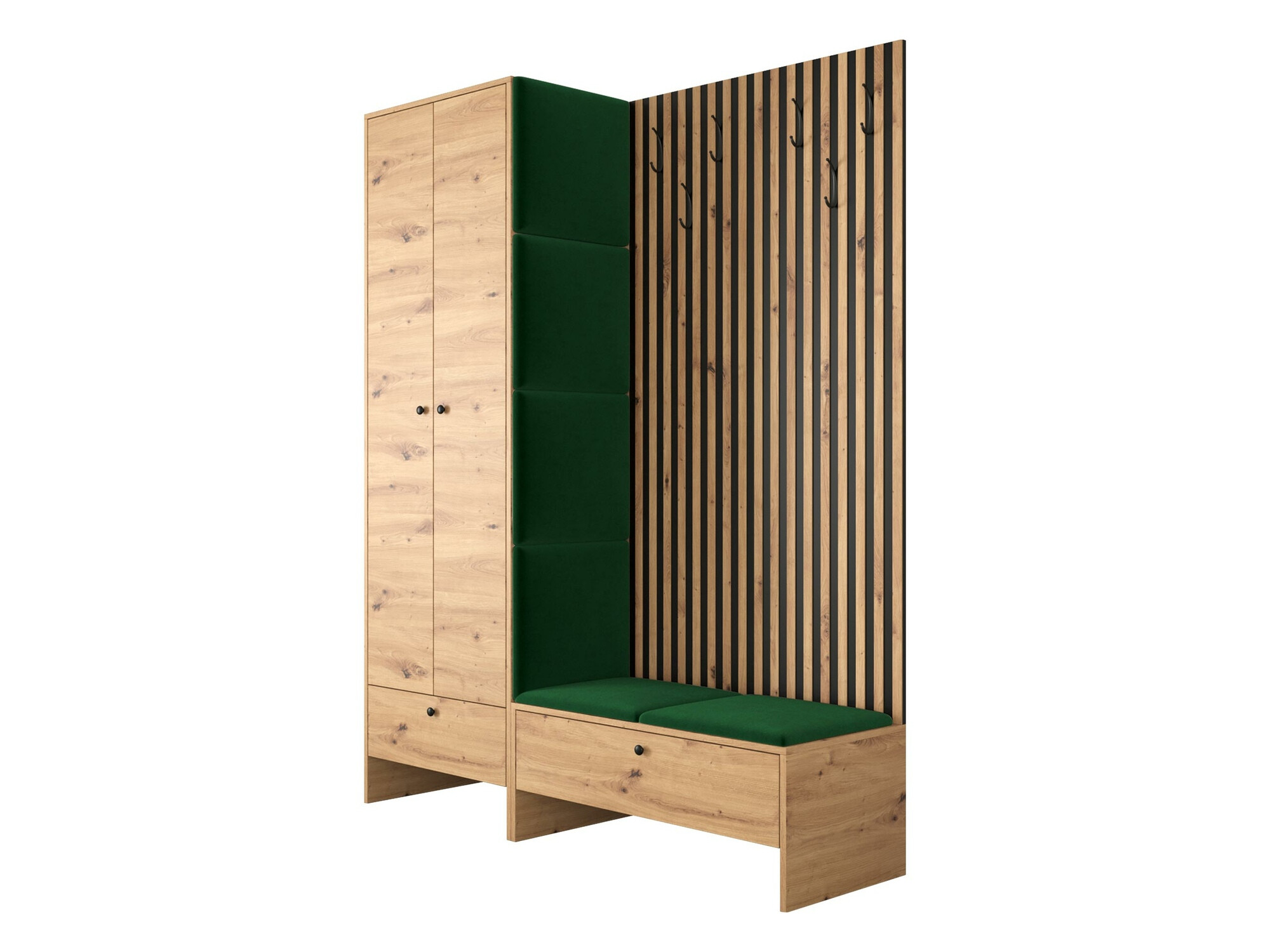 Set za hodnik Hartford 320 (Hrast Artisan + Manila 35)