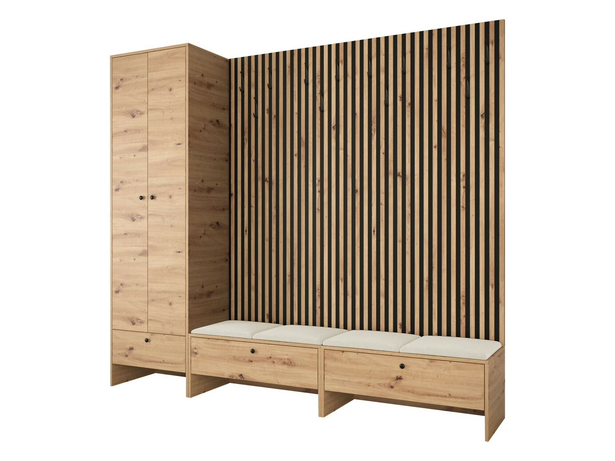 Set za hodnik Hartford 484 (Hrast Artisan + Manila 02)