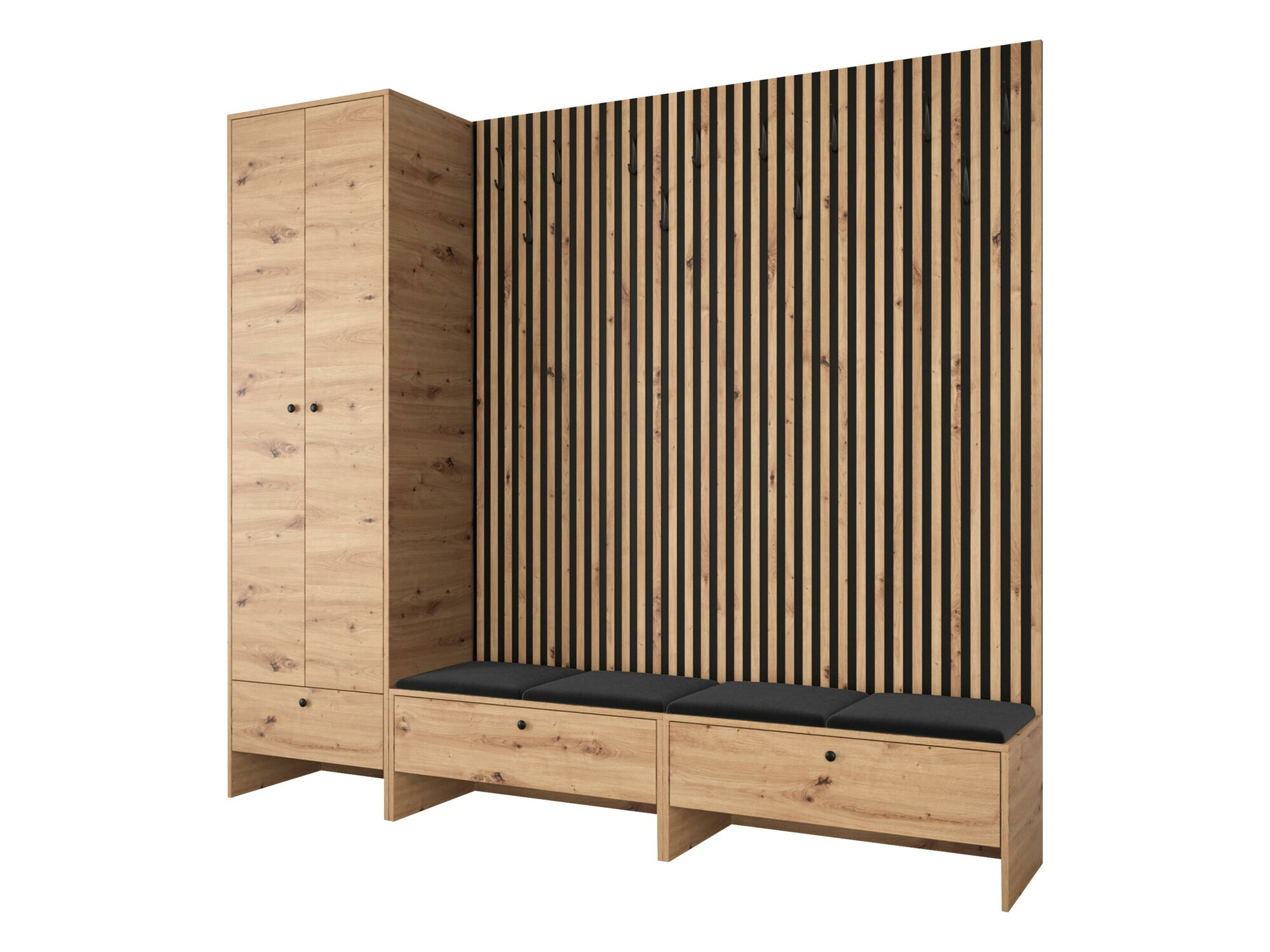 Set za hodnik Hartford 484 (Hrast Artisan + Manila 18)