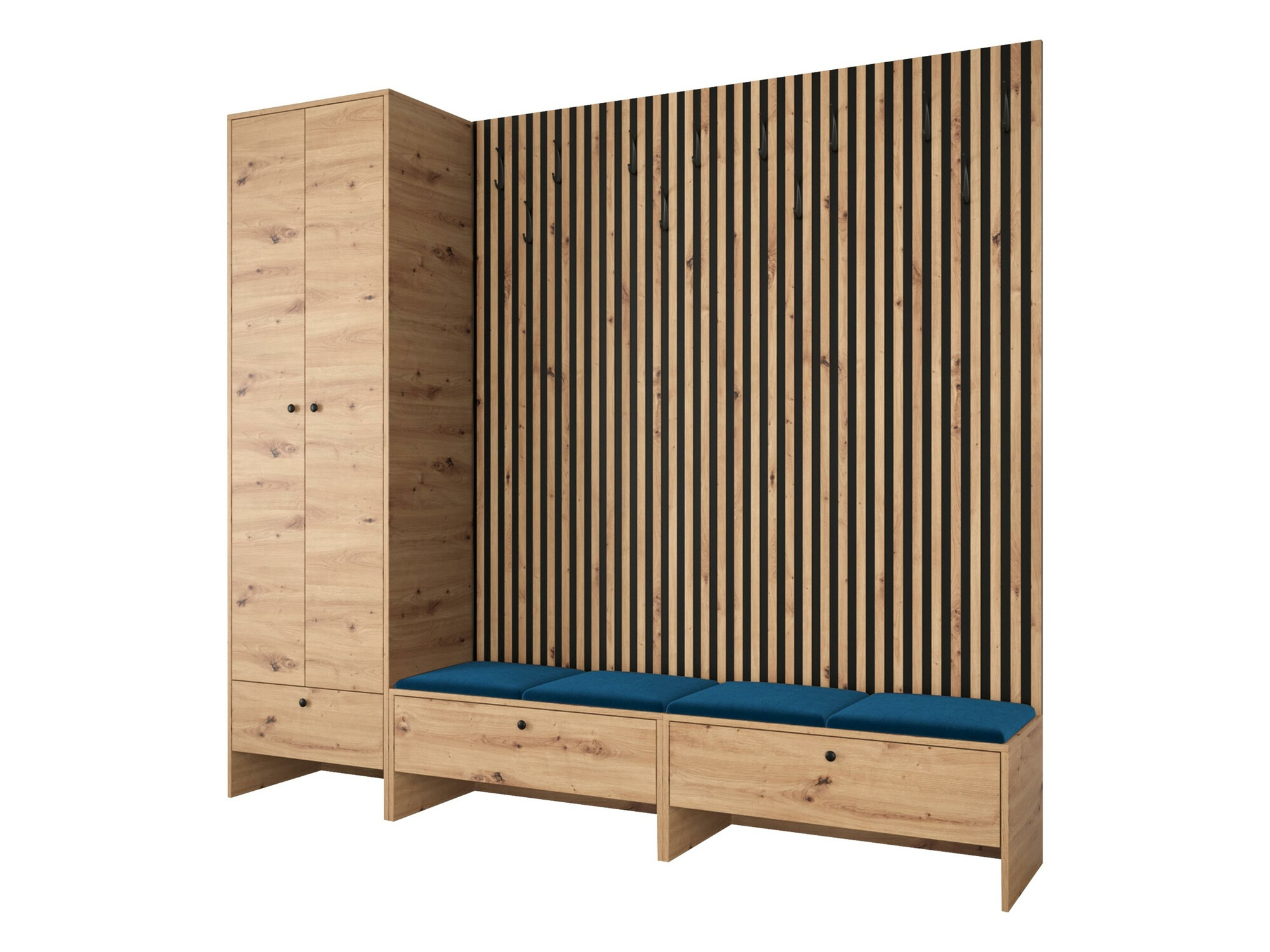 Set za hodnik Hartford 484 (Hrast Artisan + Manila 26)