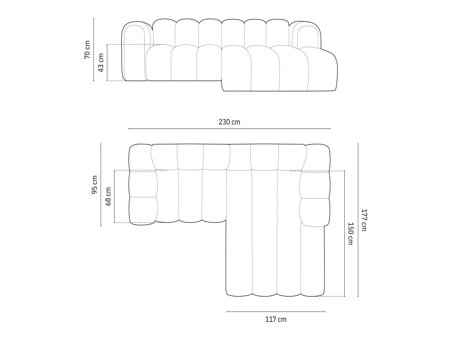 Modularna kutna garnitura Cirleve 104 (Salvador 7)