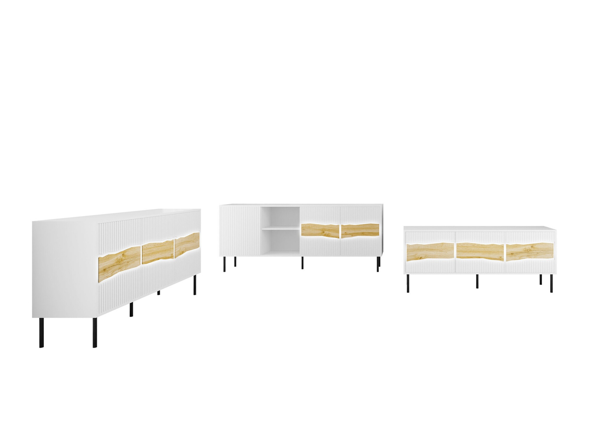 Set za dnevni boravak Monevare 105 (Hrast Wotan + Kašmir)