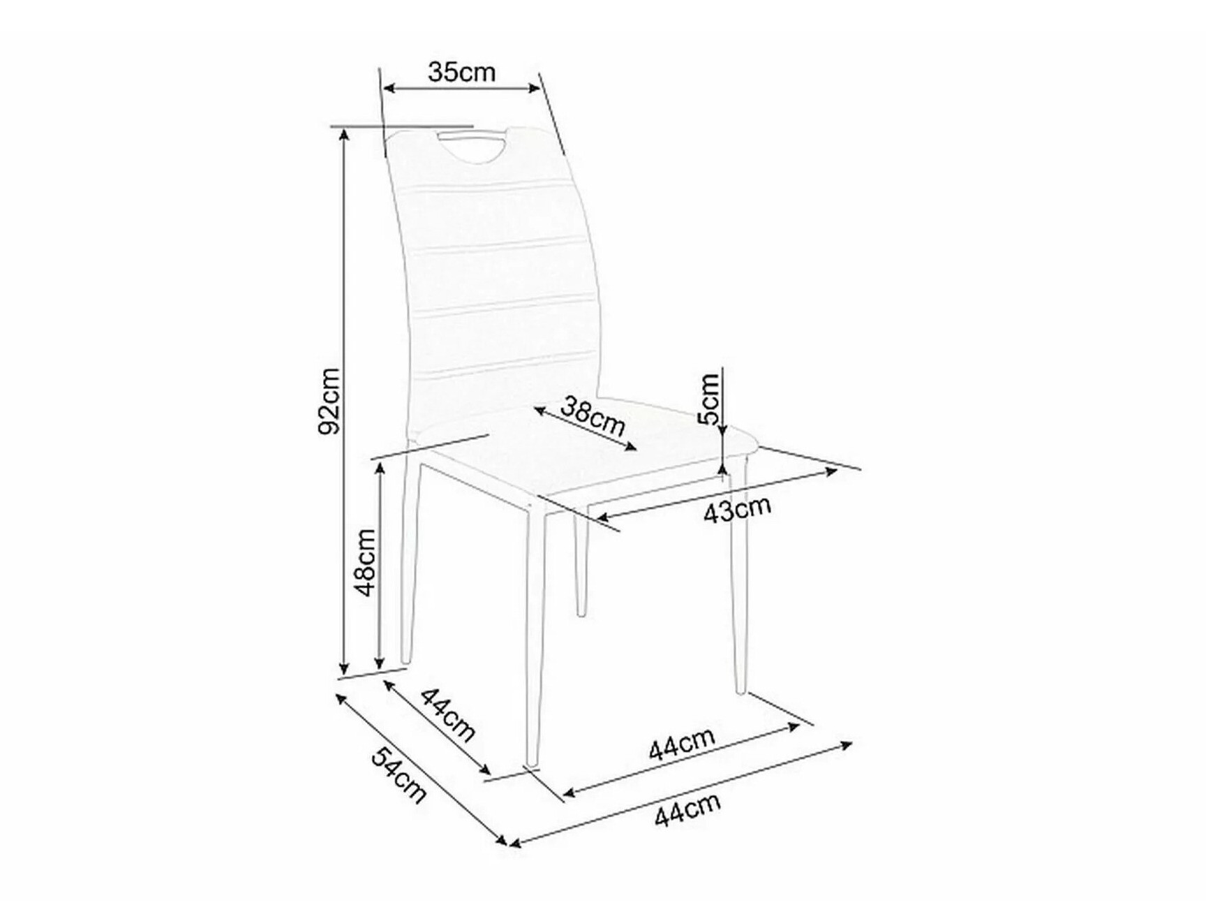 Stolica Detroit 753 (Crna)