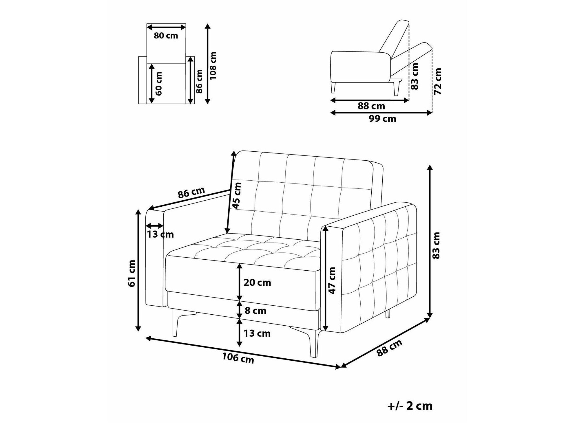 Fotelja Felvena 121 (Svijetlo siva)