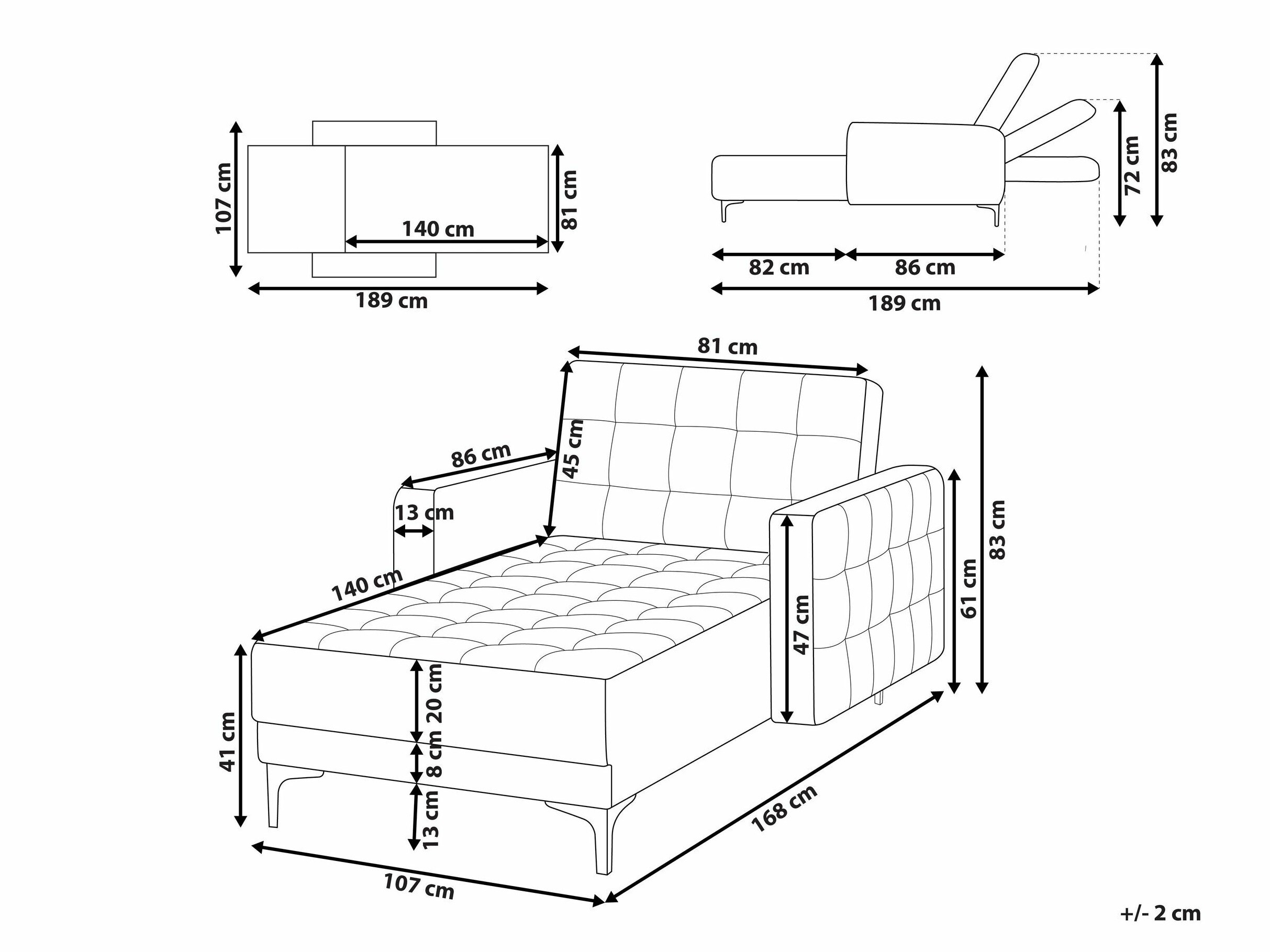 Ležaj Felvena 122 (Svijetlo siva)