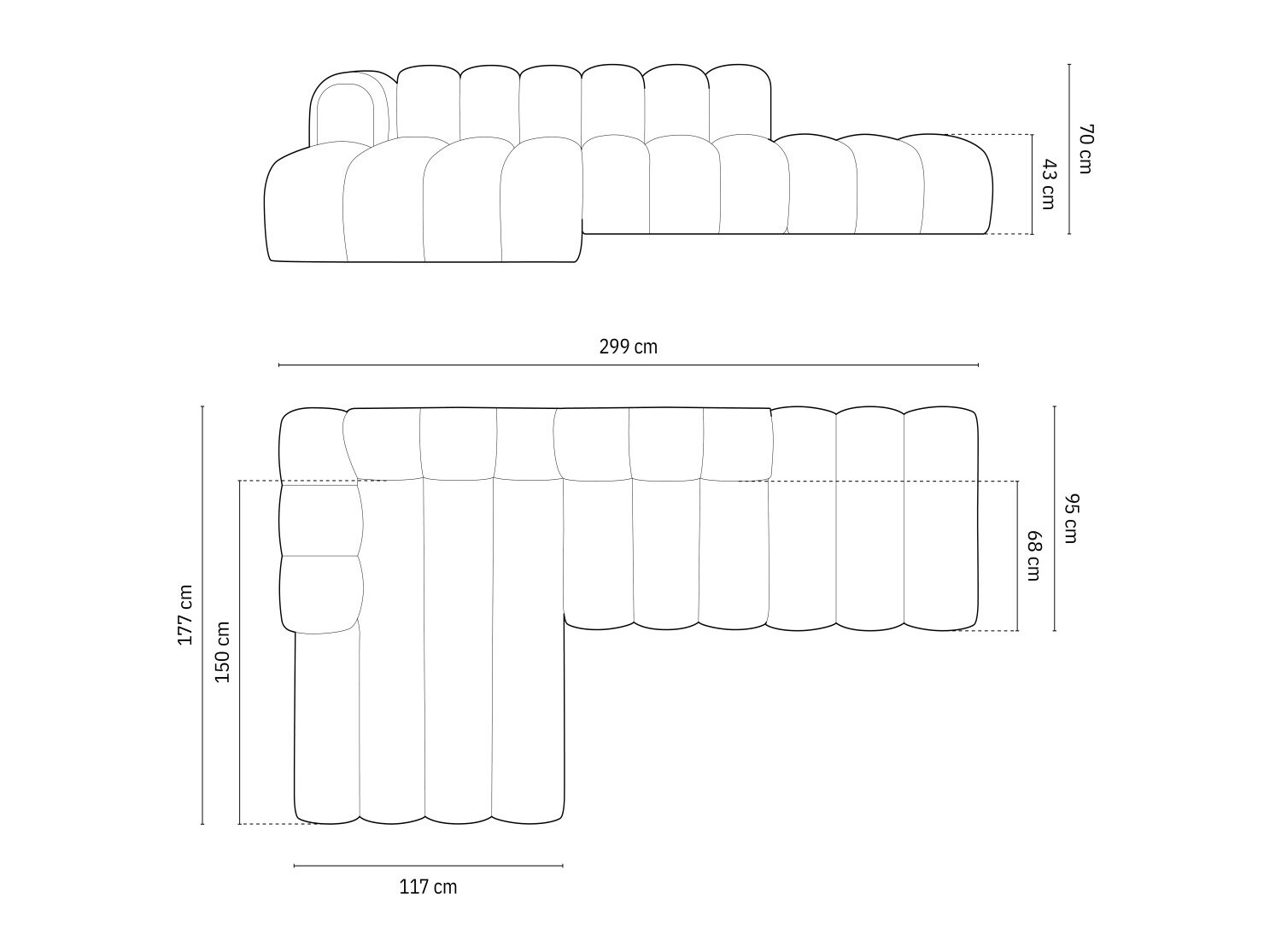 Modularna kutna garnitura Cirleve 105 (Haga 78)
