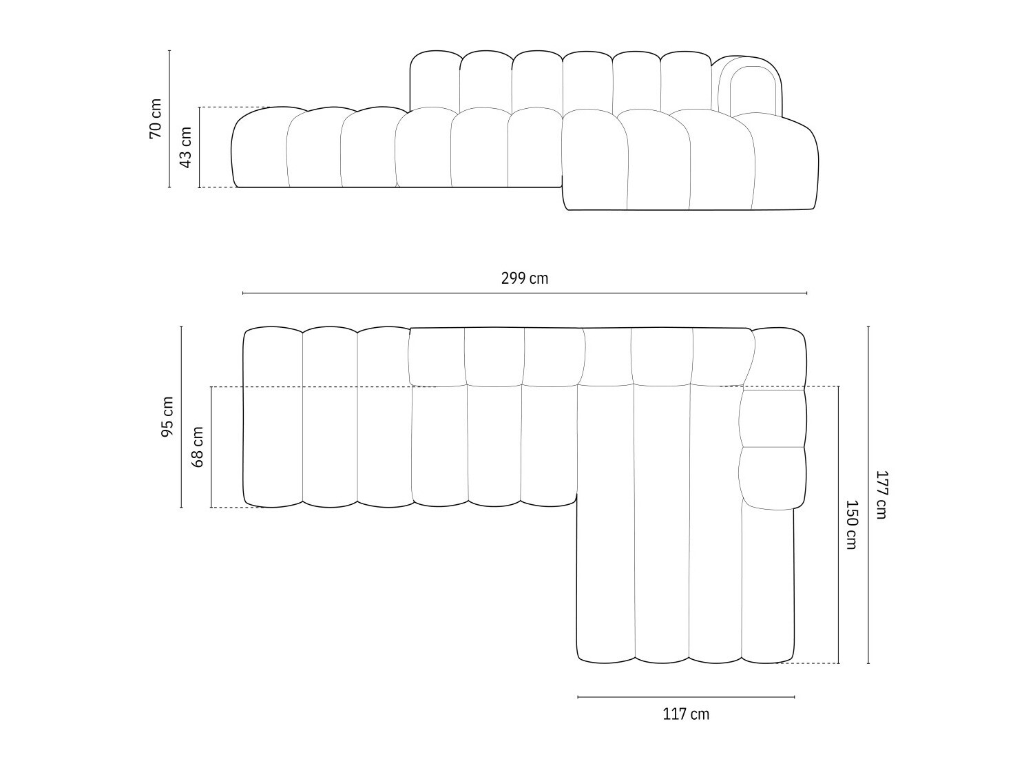 Modularna kutna garnitura Cirleve 105 (Salvador 1)