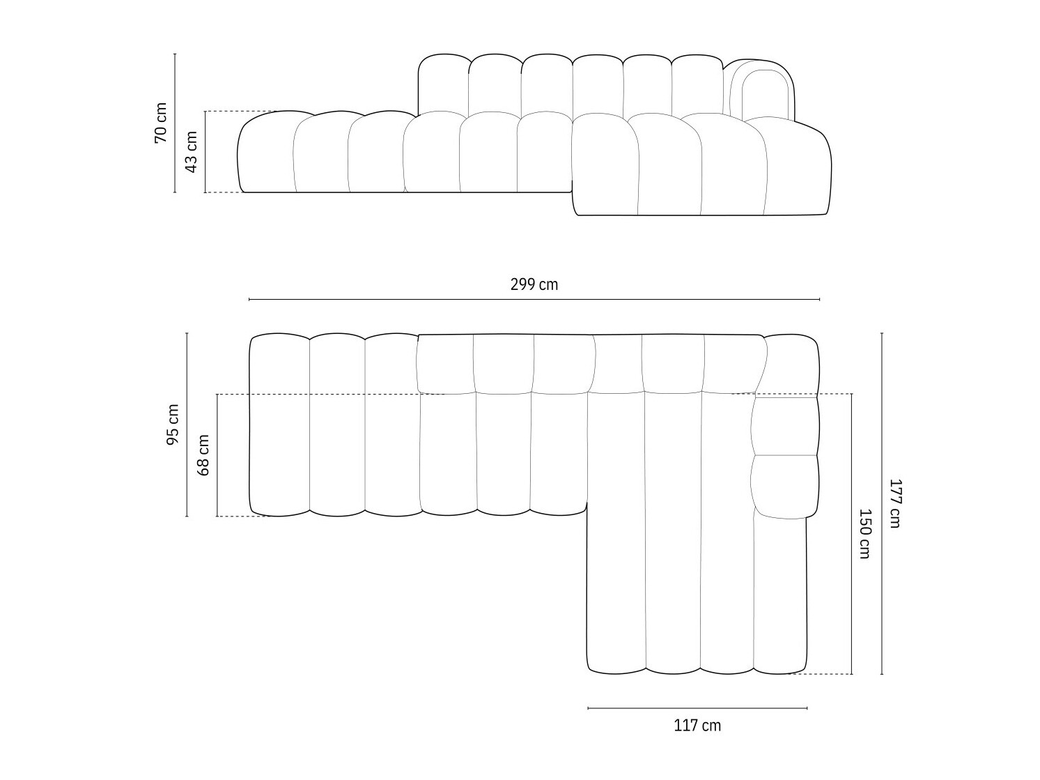 Modularna kutna garnitura Cirleve 105 (Salvador 5)