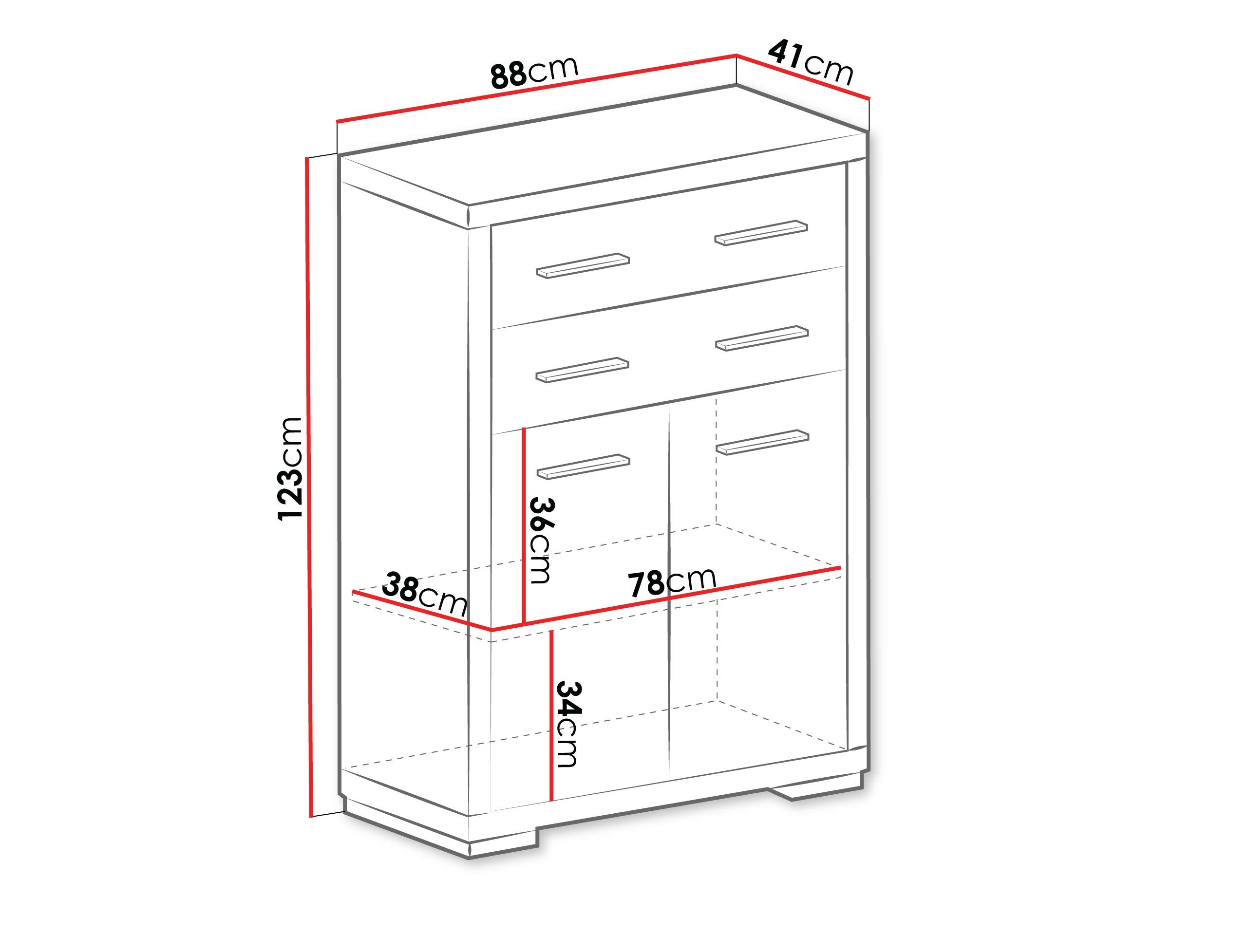 Komoda Fiomeri 104 (Tamni hrast Santana)