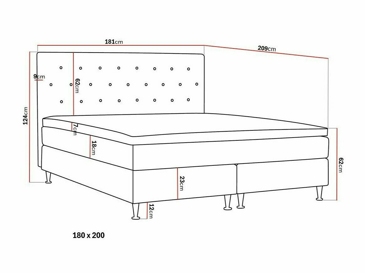 Boxspring krevet Seattle 198 (Verita 01)