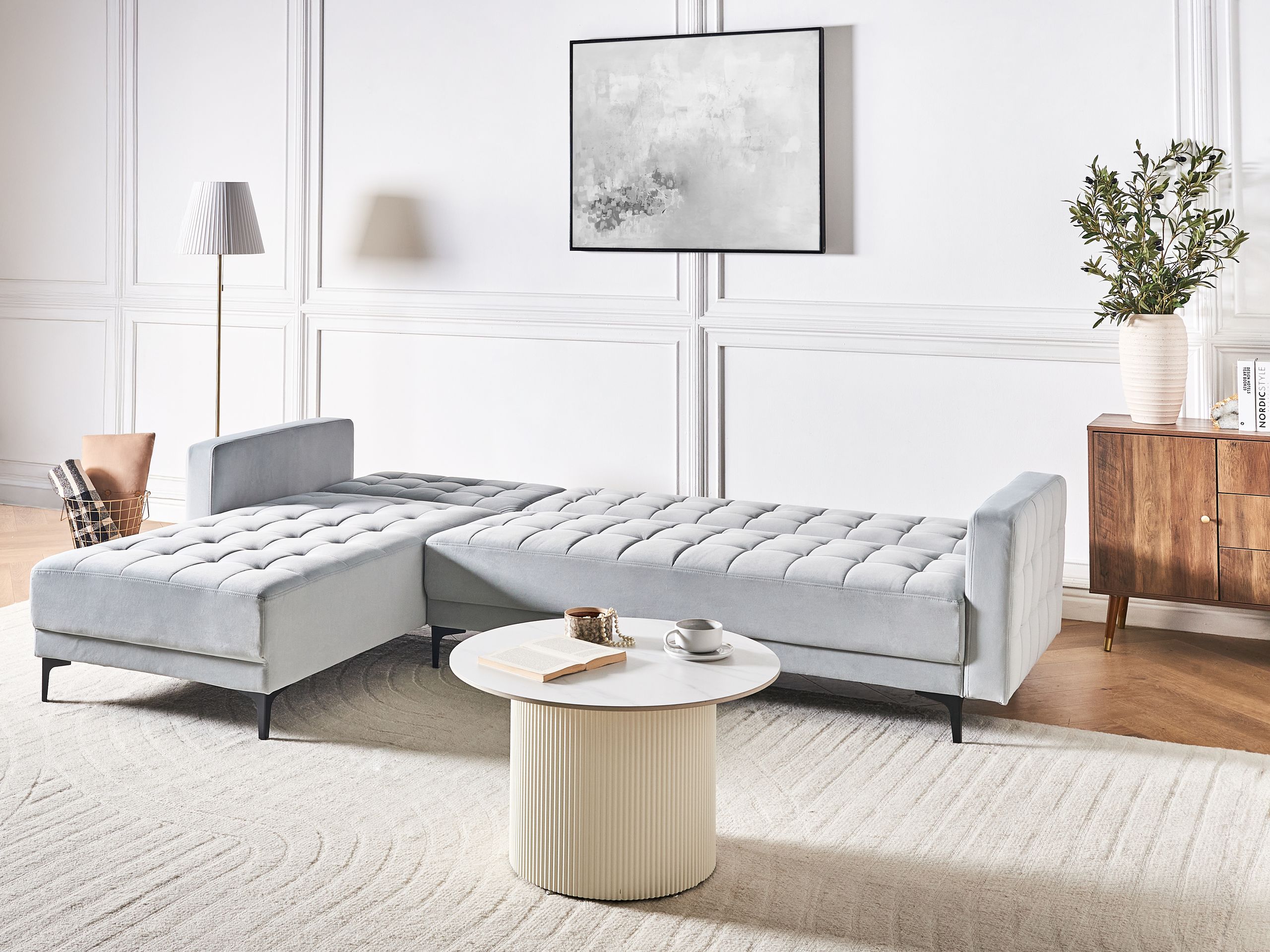 Kutna garnitura Felvena 124 (Svijetlo siva)