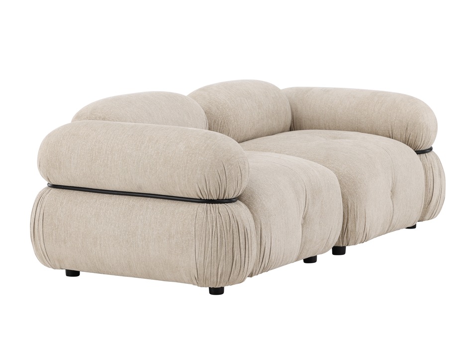 Modularan kauč Evardale 103 (Bež + Crna)