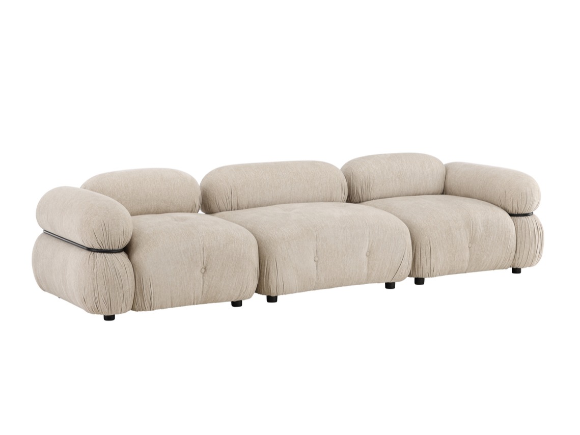 Modularan kauč Evardale 104 (Bež + Crna)