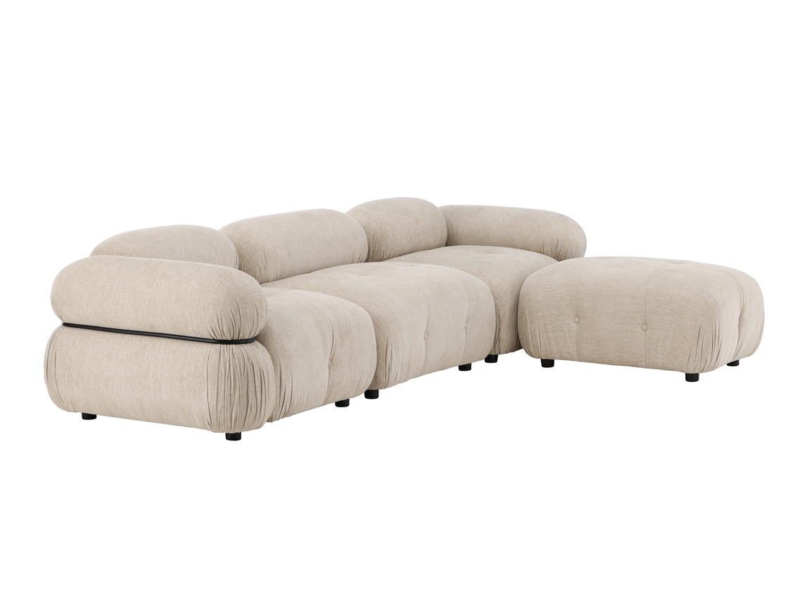 Modularan kauč Evardale 104 (Bež + Crna)
