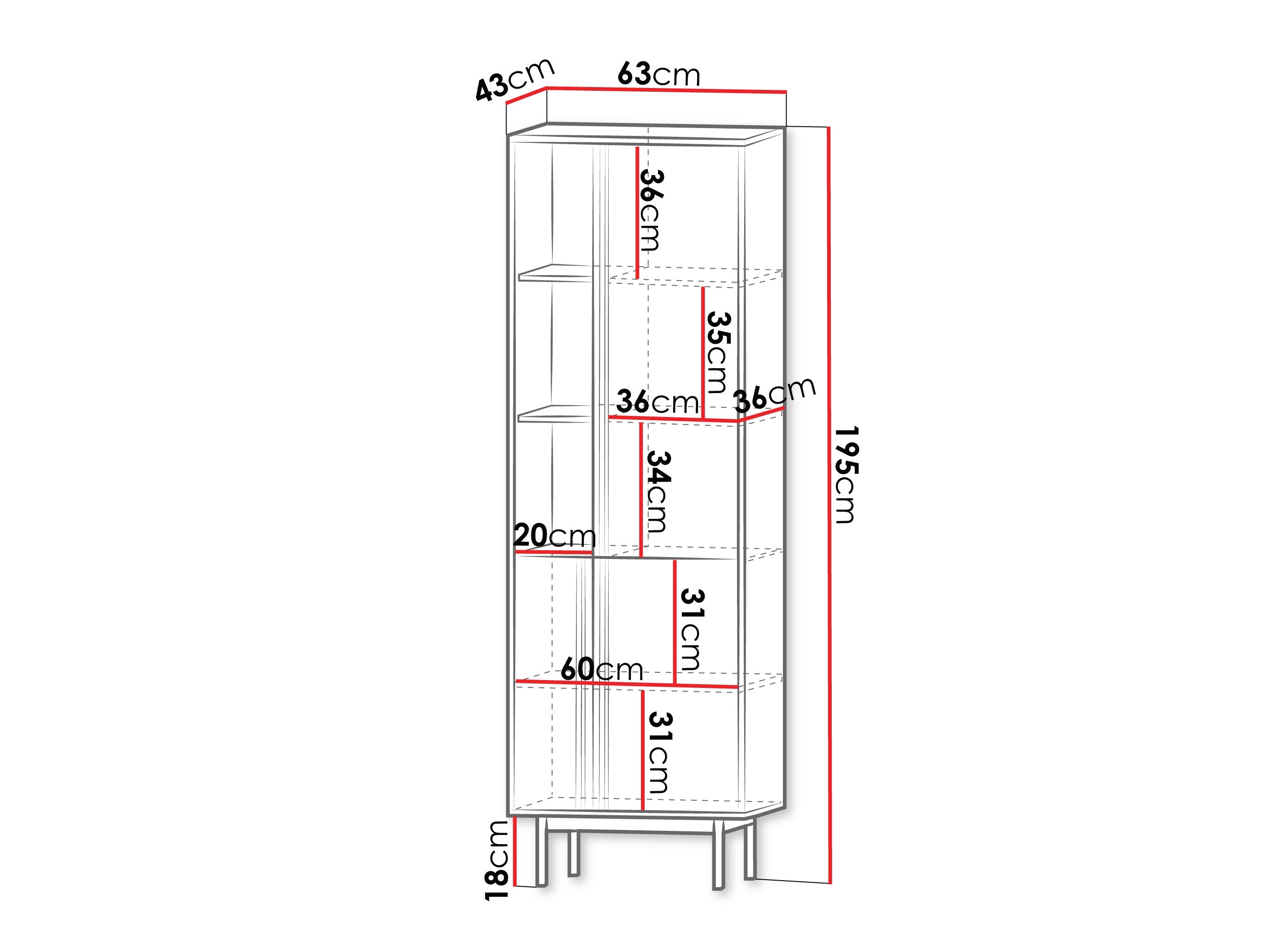 Polica Levali 102 (Prašnjavo zelena)