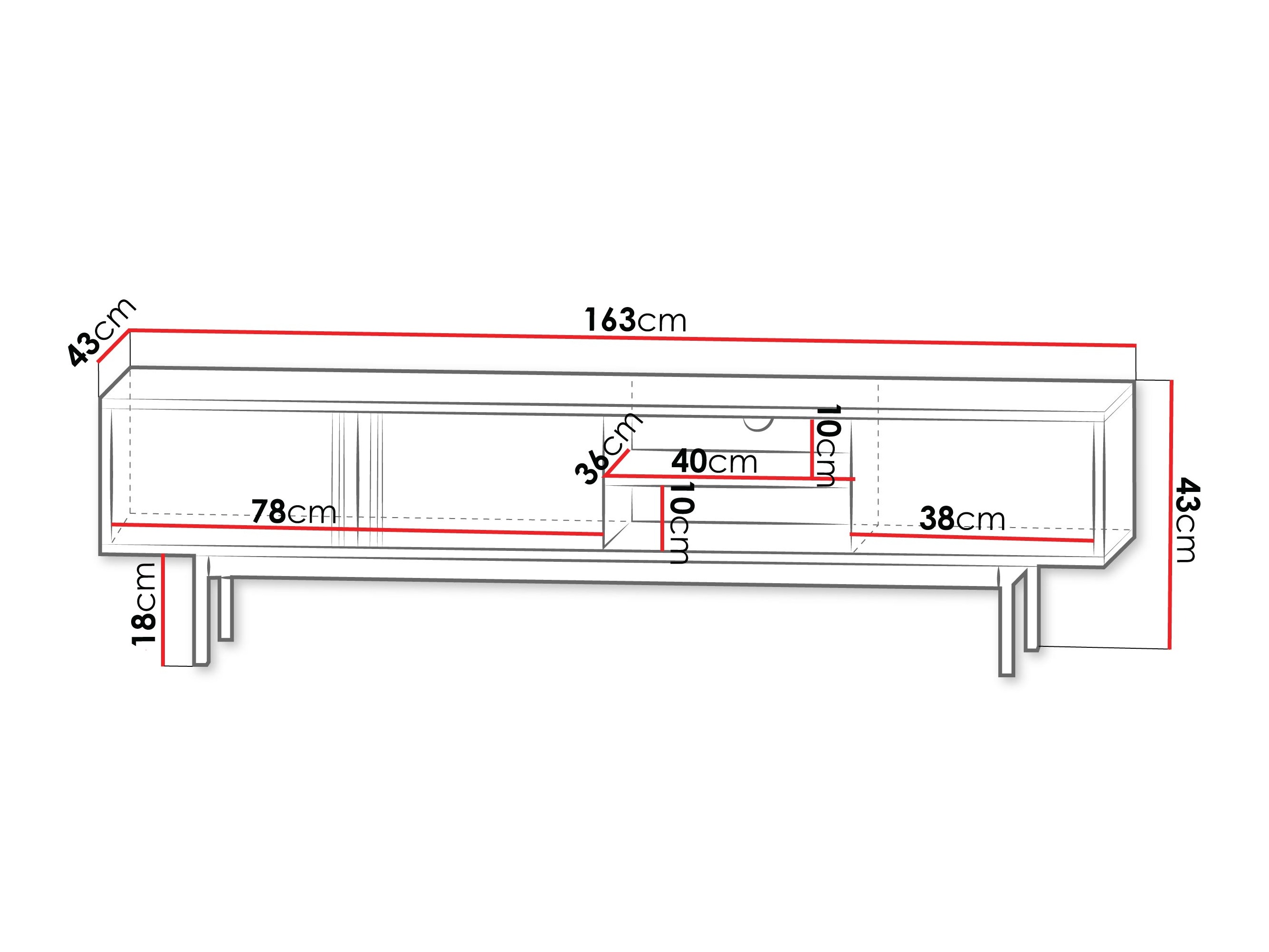 TV stol Levali 108 (Hrast)
