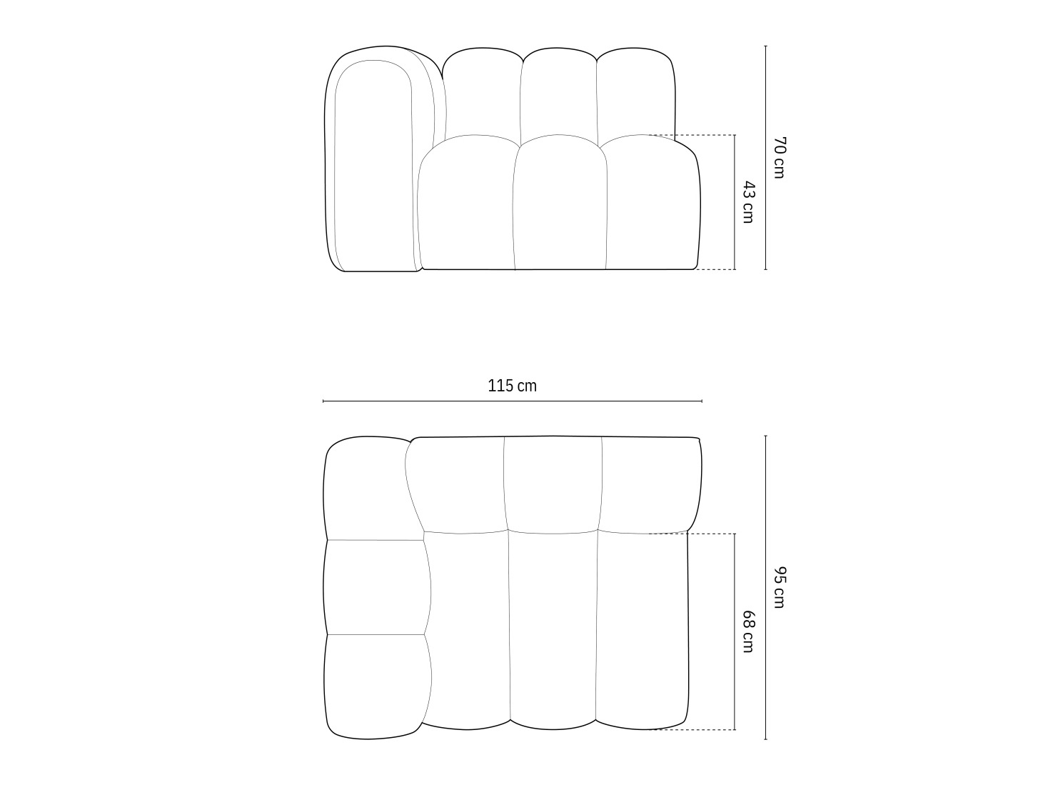 Modularna fotelja Cirleve 110 (Haga 86)