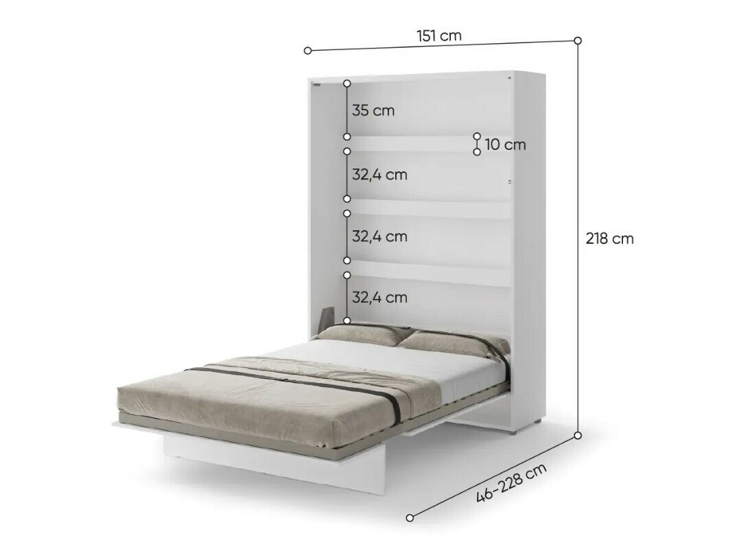 Set namještaja Concept Pro Lenart Levfere 139 (Bijela + Siva)