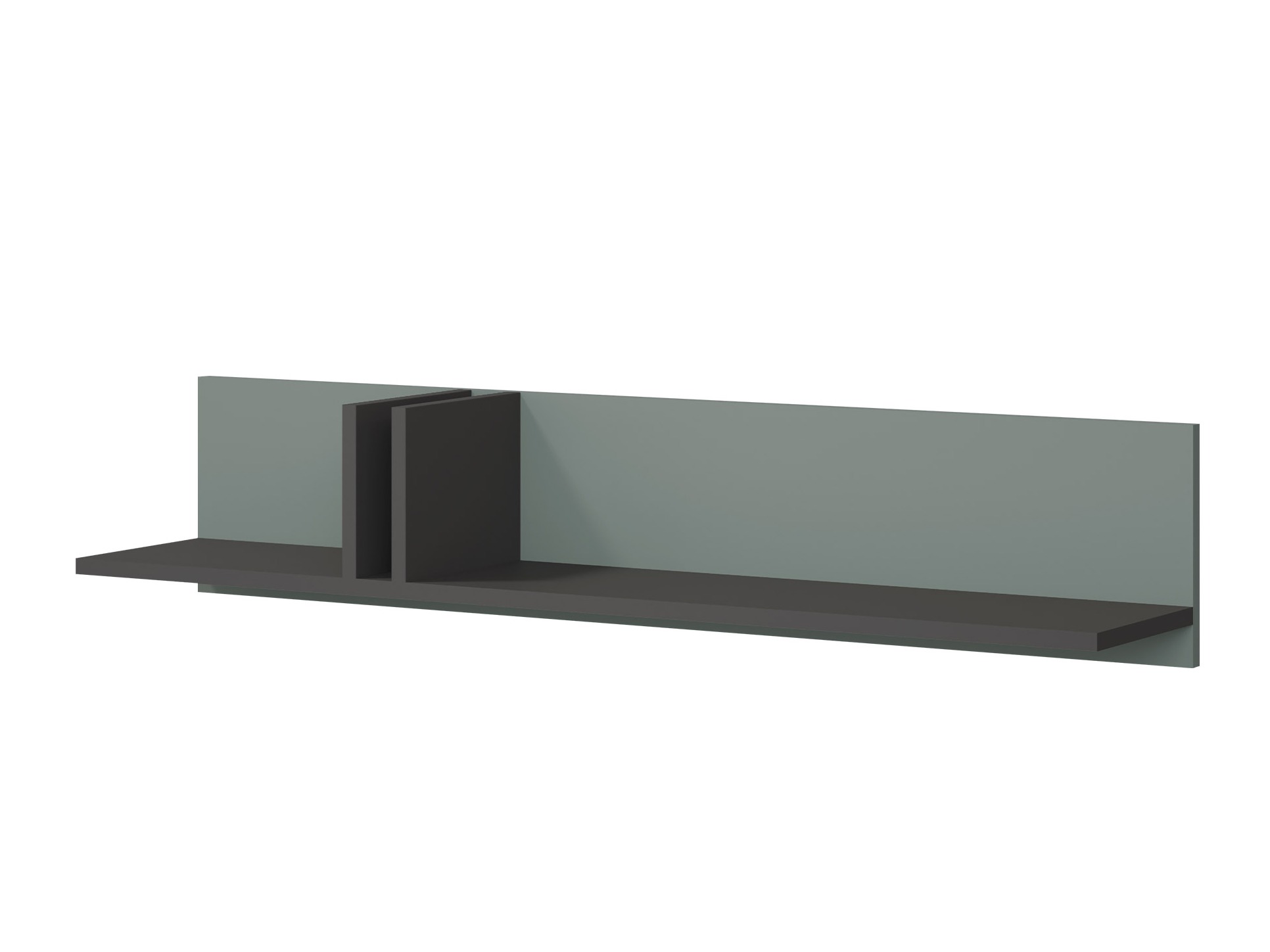 Zidna polica Levali 114 (Zagasito zelena)