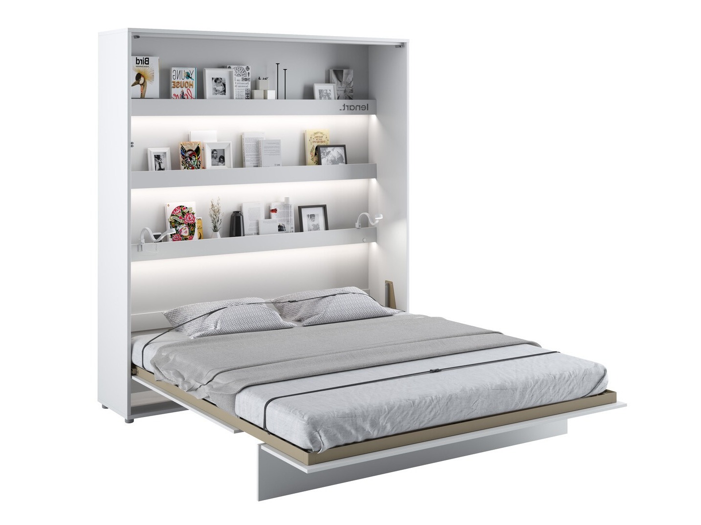 Zidni krevet Concept Pro Lenart Levfere 102 (Bijela)