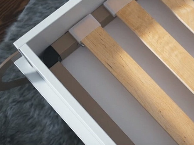 Zidni krevet Concept Pro Lenart Levfere 108 (Bijela + Sjajno bijela)