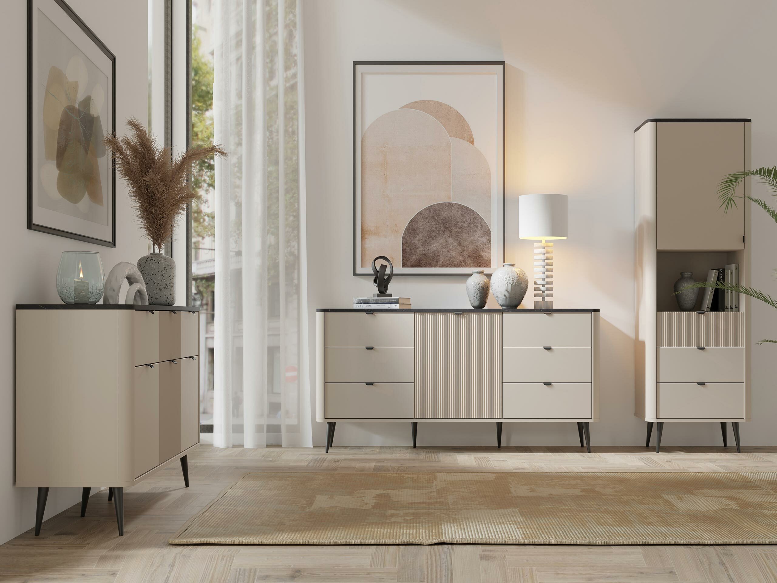 Komoda Lufela 109 (Kašmir + Sivi mramor)