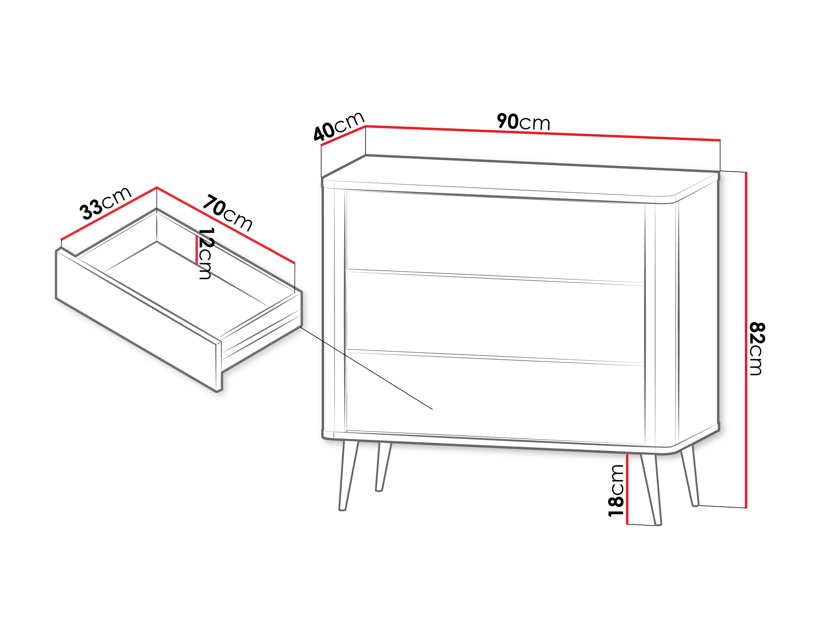 Komoda Lufela 110 (Kašmir + Orah)