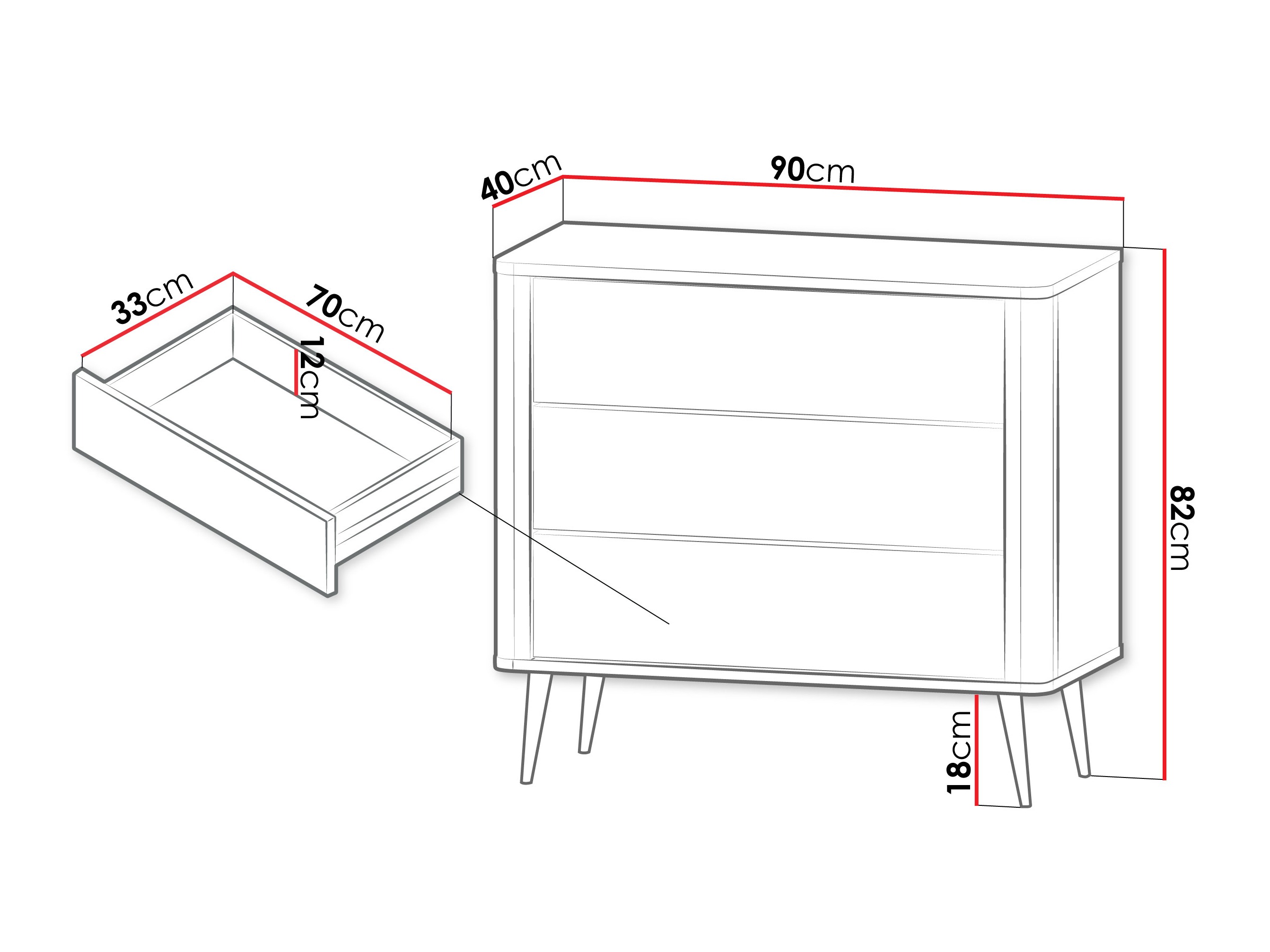 Komoda Lufela 110 (Kašmir + Sivi mramor)