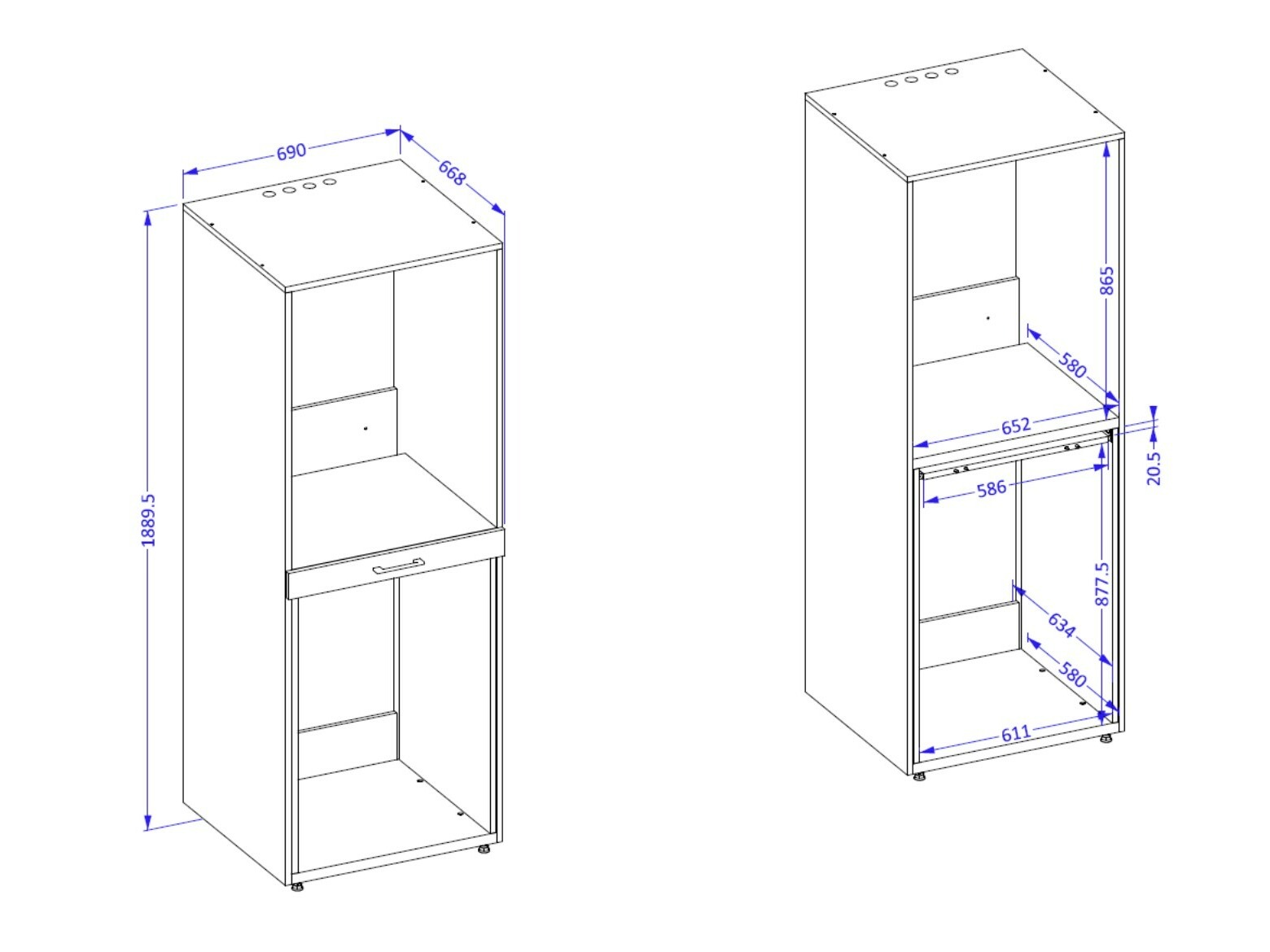 Kupaonska polica Novdele 103 (Bijela)