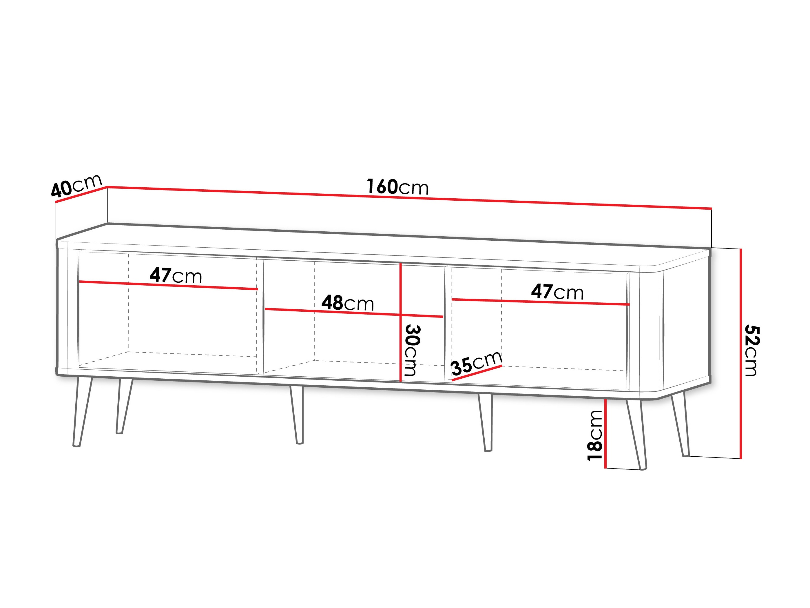 TV stol Lufela 112 (Kašmir + Orah)