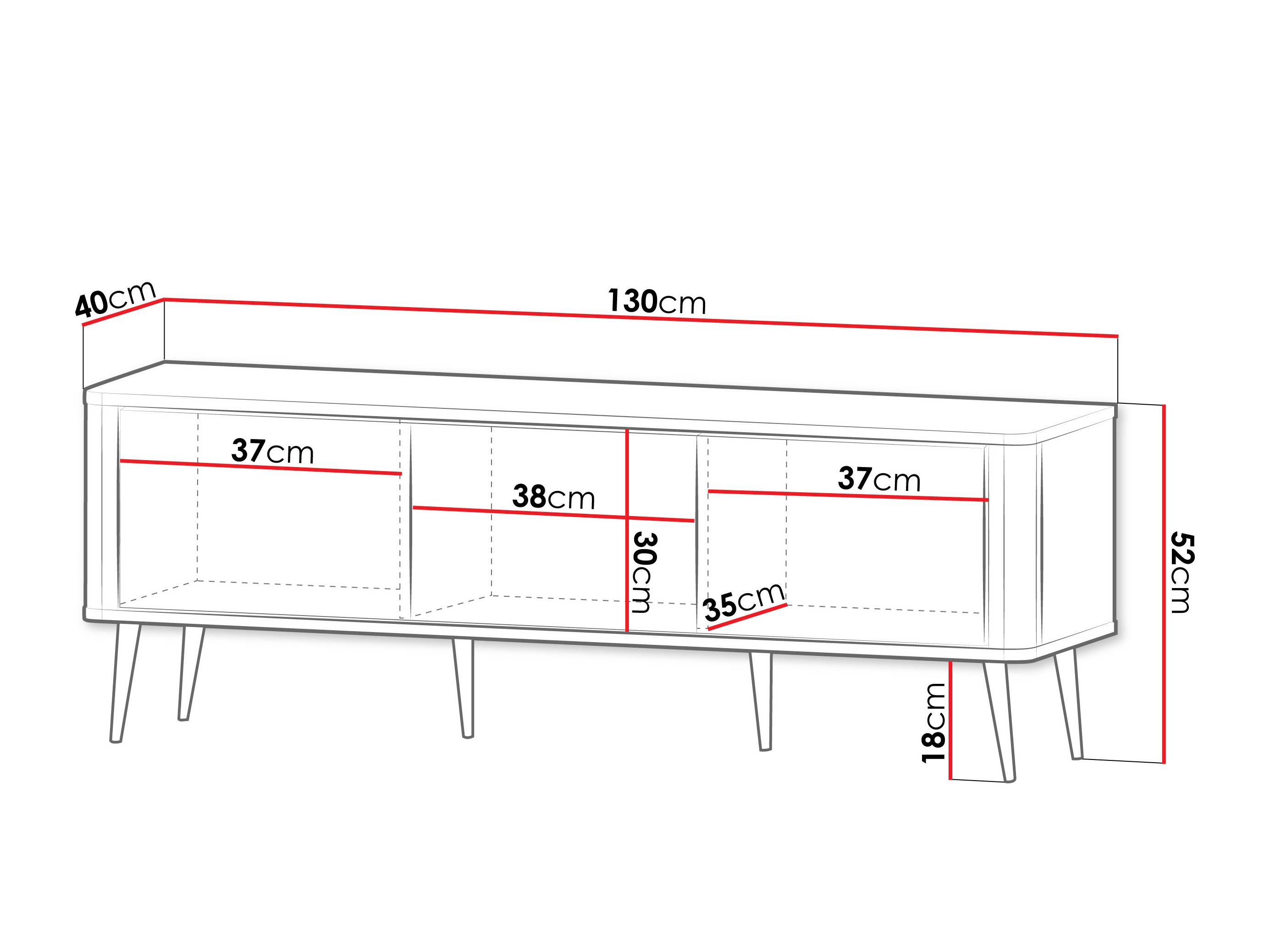 TV stol Lufela 113 (Kašmir + Sivi mramor)