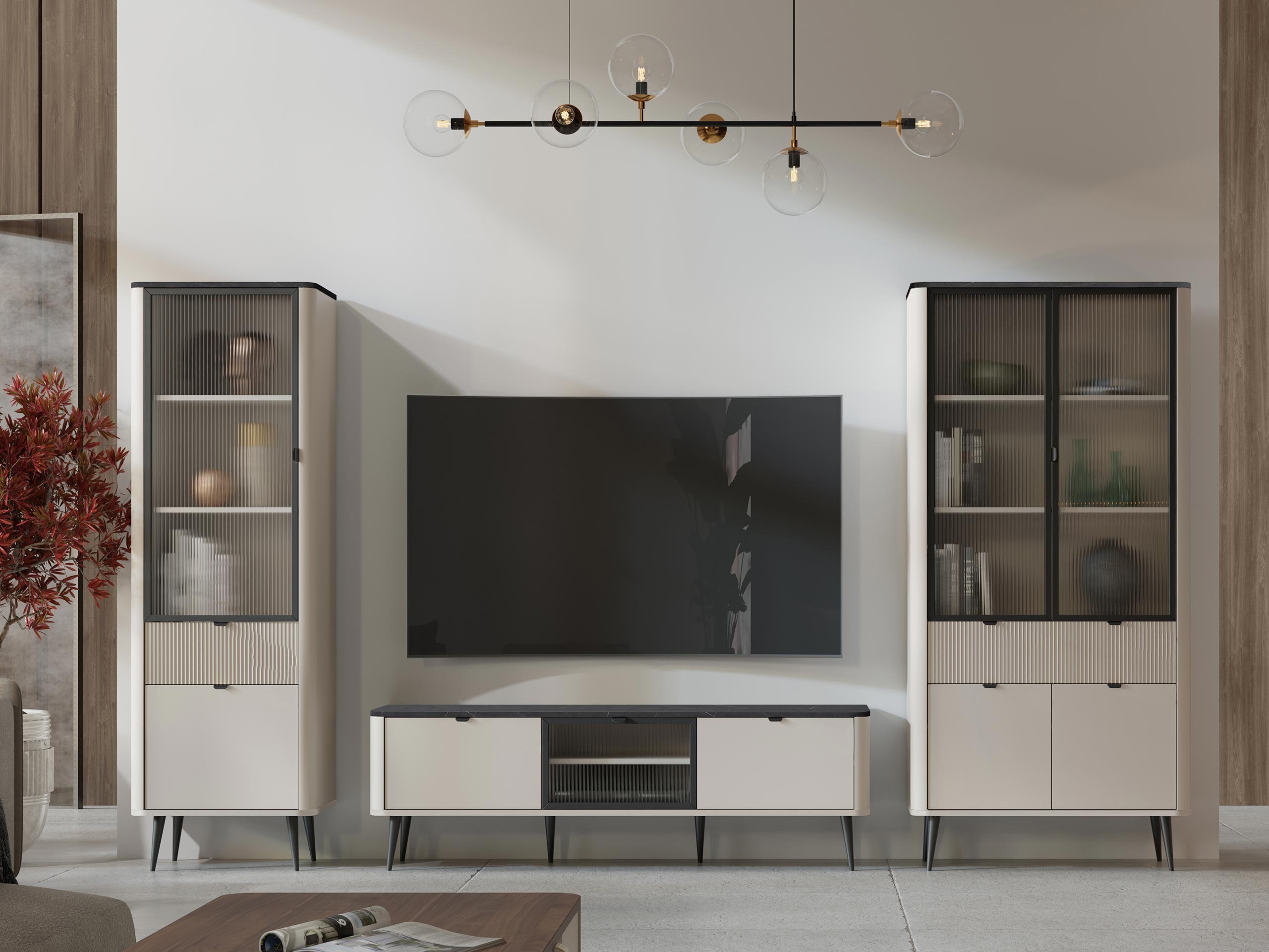 Set za dnevni boravak Lufela 121 (Kašmir + Sivi mramor)