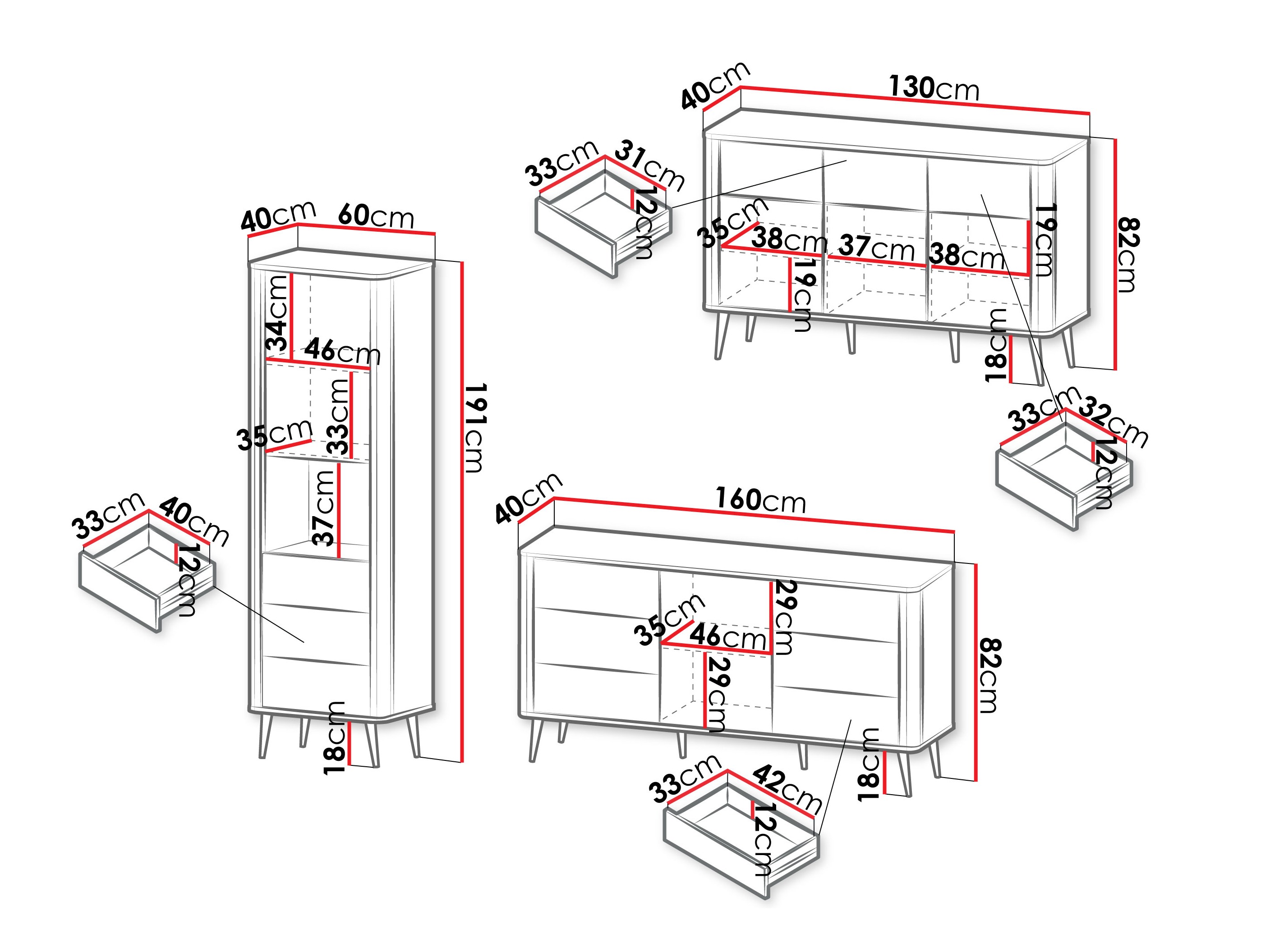 Set za dnevni boravak Lufela 122 (Kašmir + Orah)