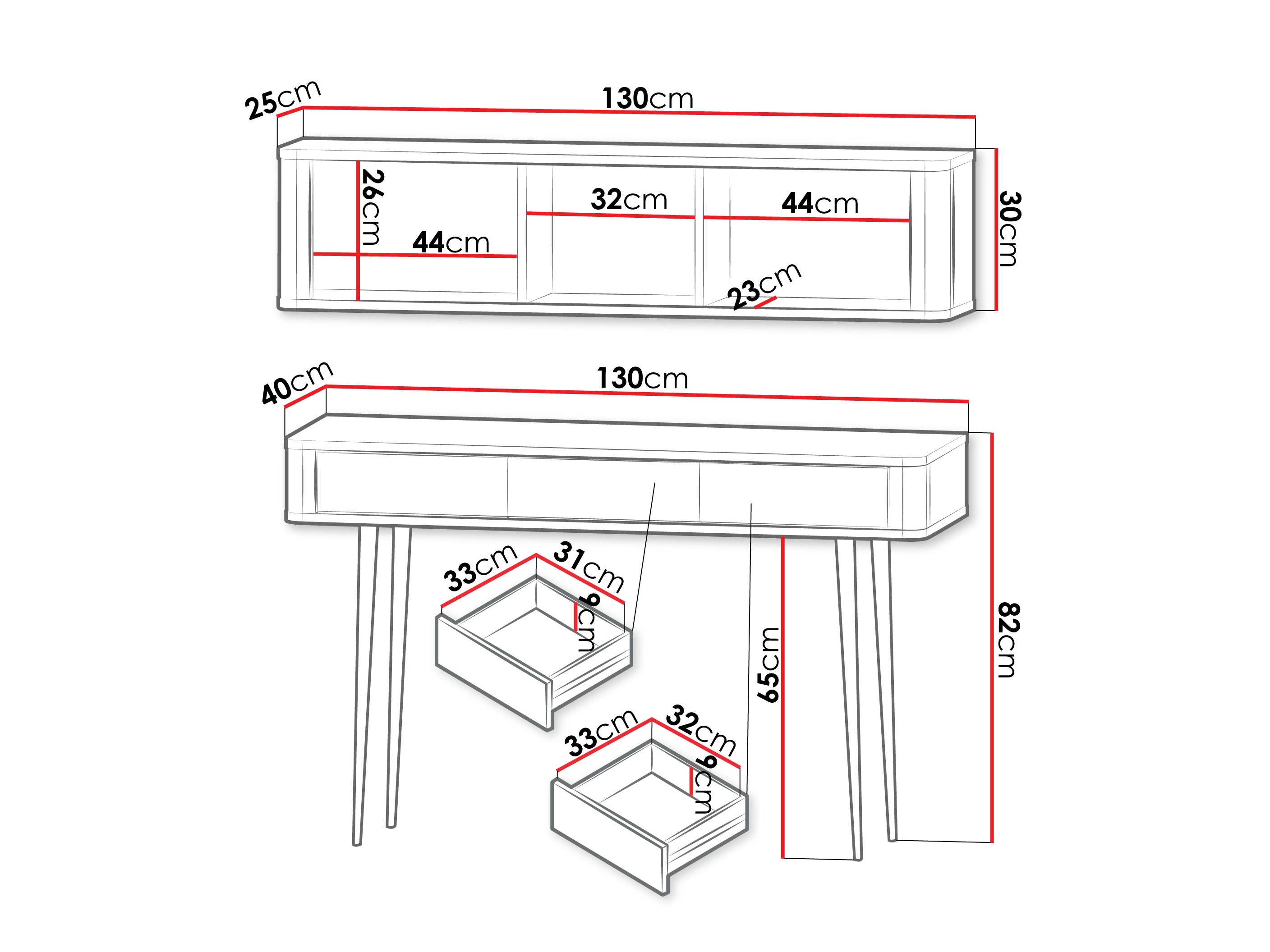 Set za kućni ured Lufela 123 (Kašmir + Sivi mramor)