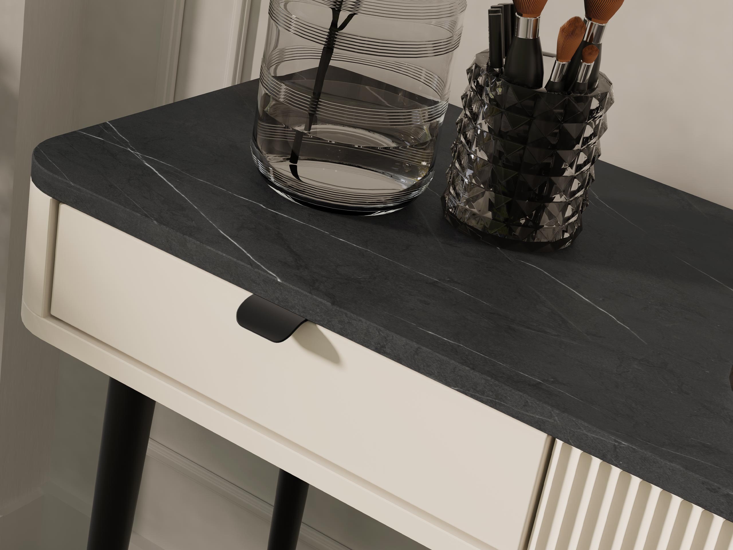 Set za kućni ured Lufela 123 (Kašmir + Sivi mramor)