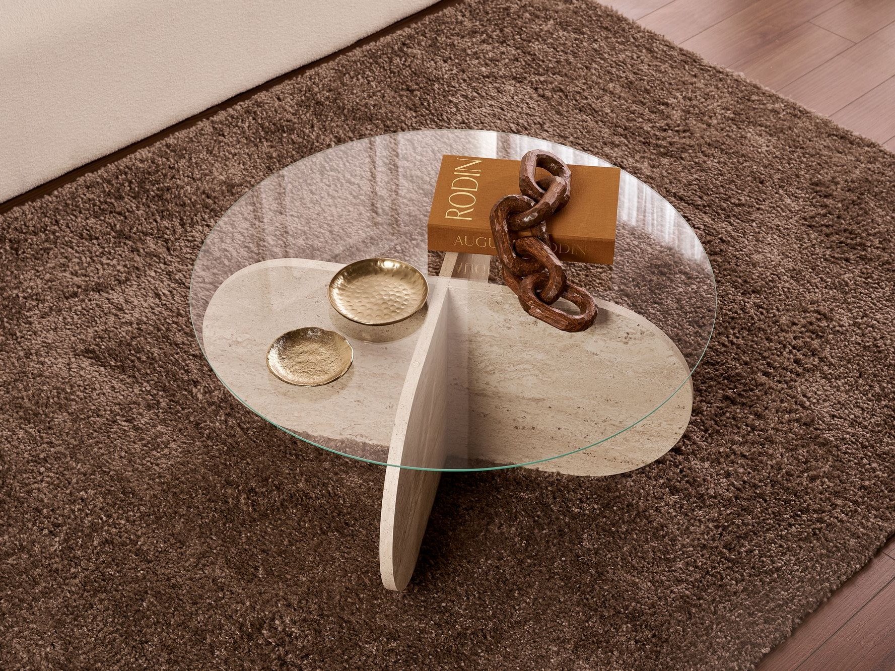 Stolić za kavu Novato 117 (Svijetli travertin)