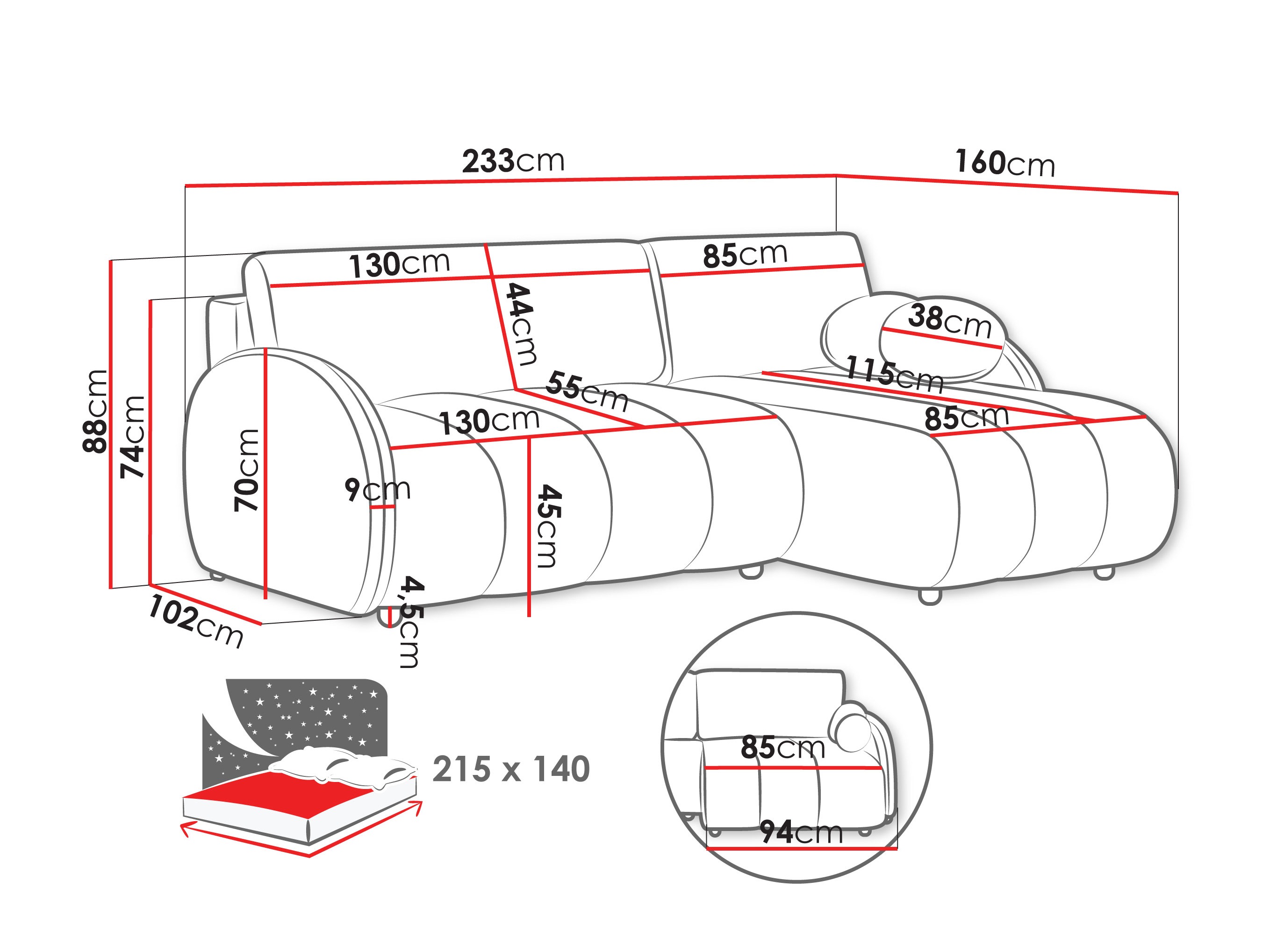 Kutna garnitura Columbus 247 (Sereno 682)