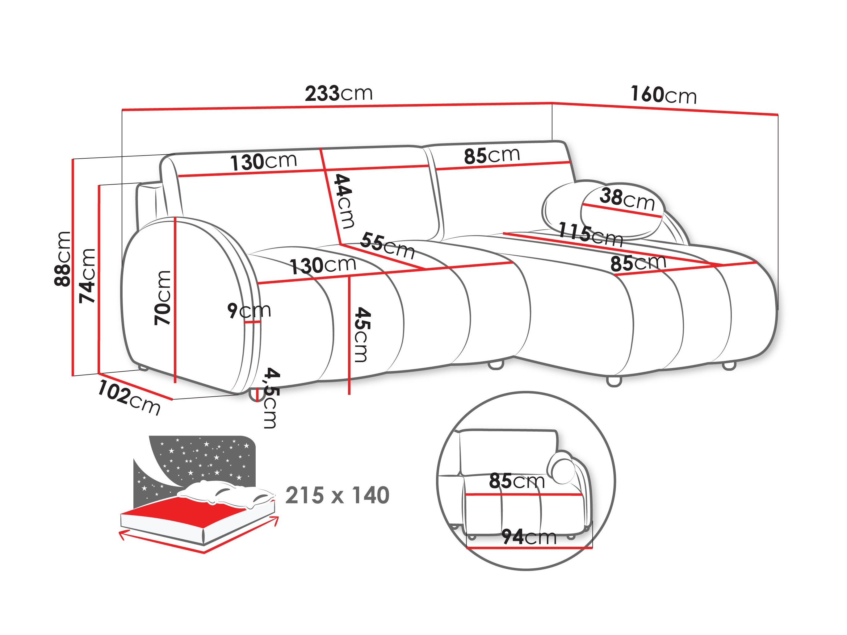 Kutna garnitura Columbus 247 (Sereno 686)