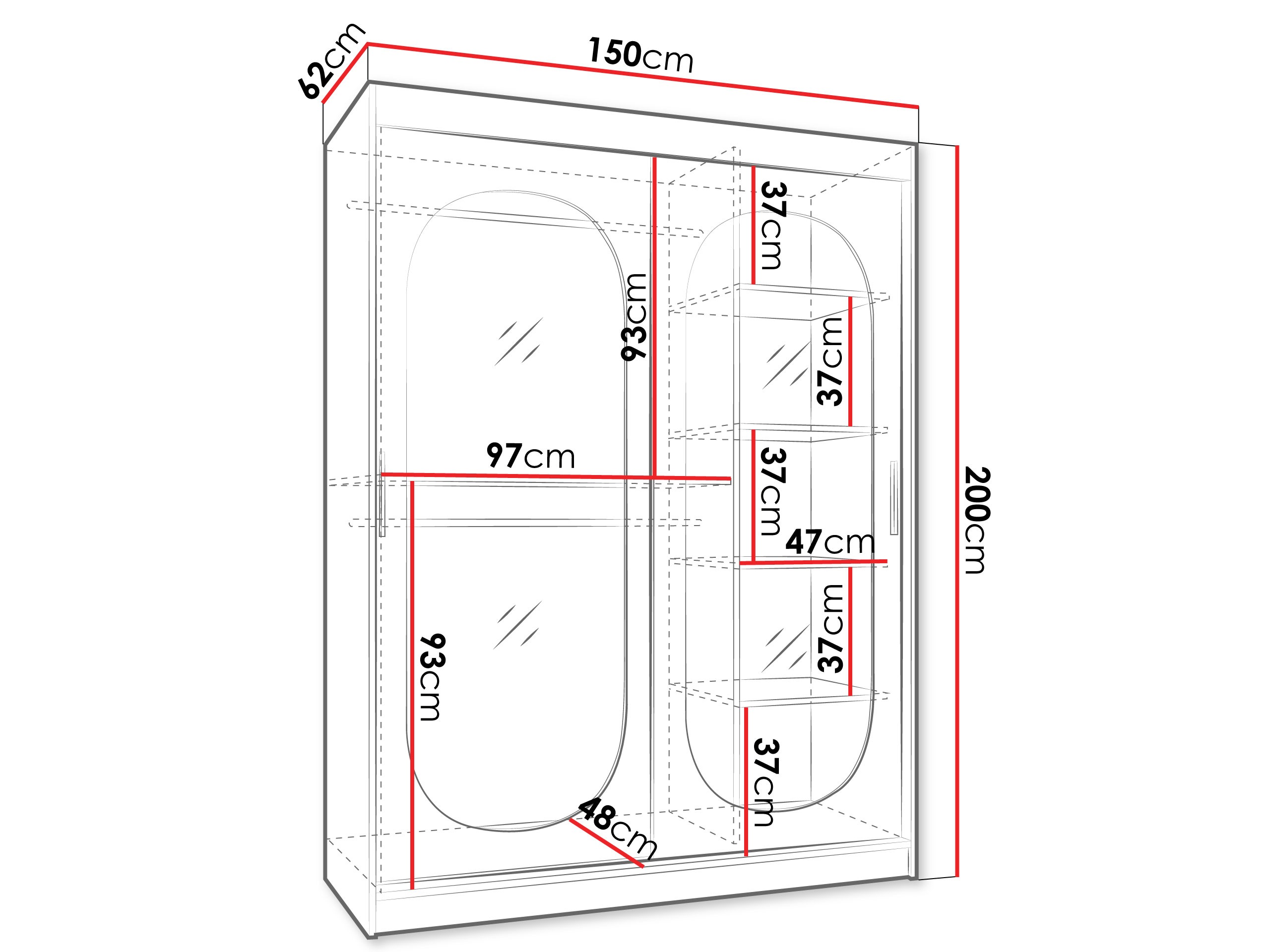 Ormar Hartford 519 (Crna)