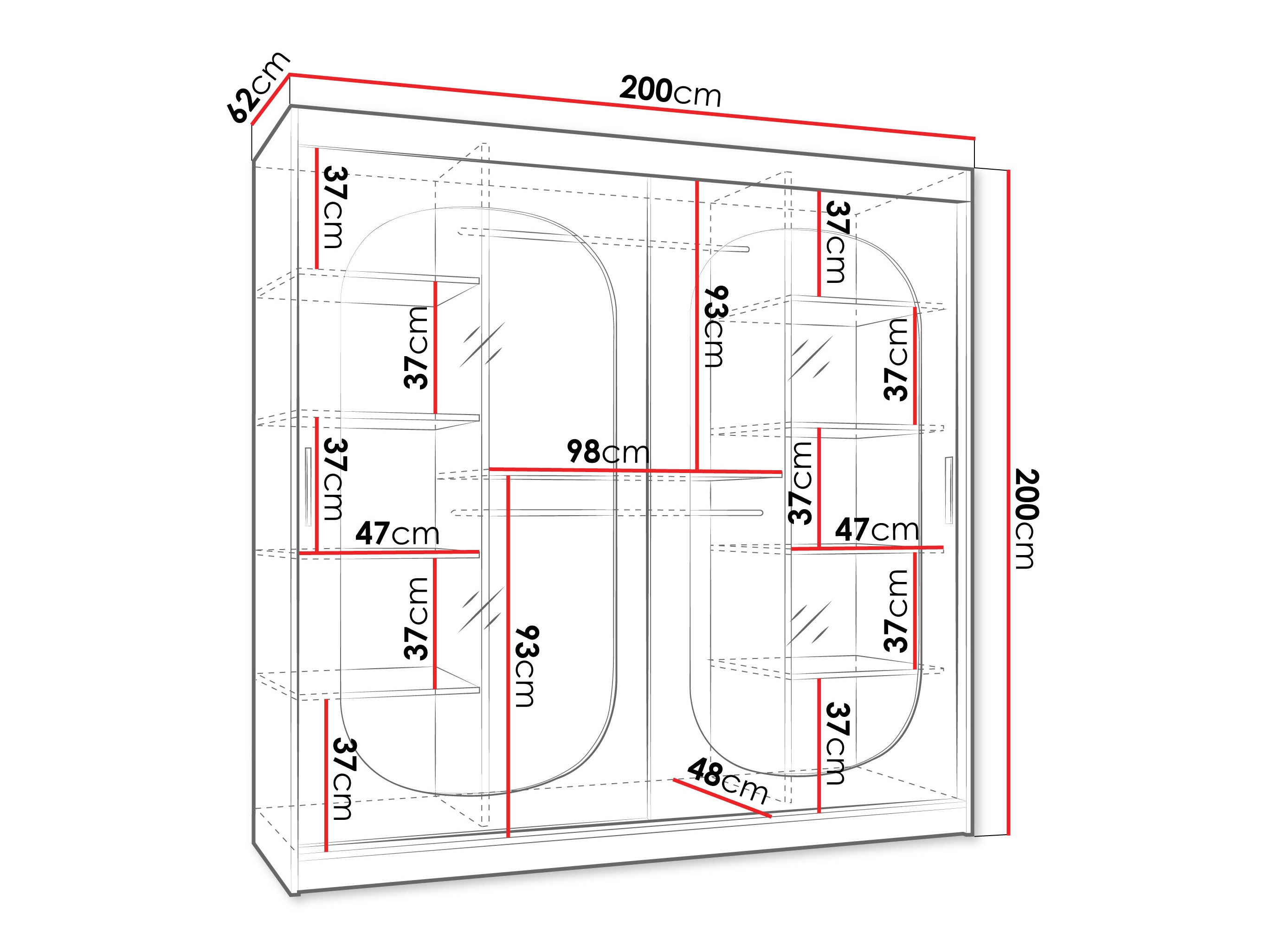 Ormar Hartford 521 (Crna)