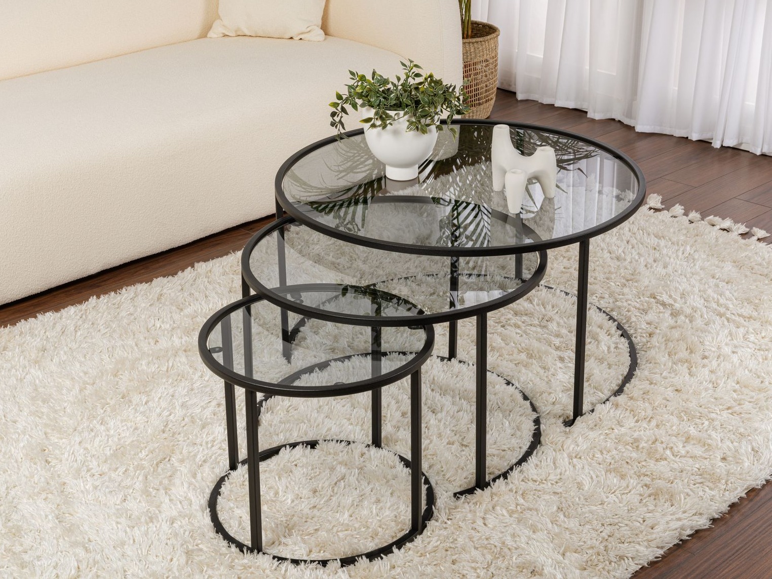 Set stolića za kavu Novato 120 (Crna)