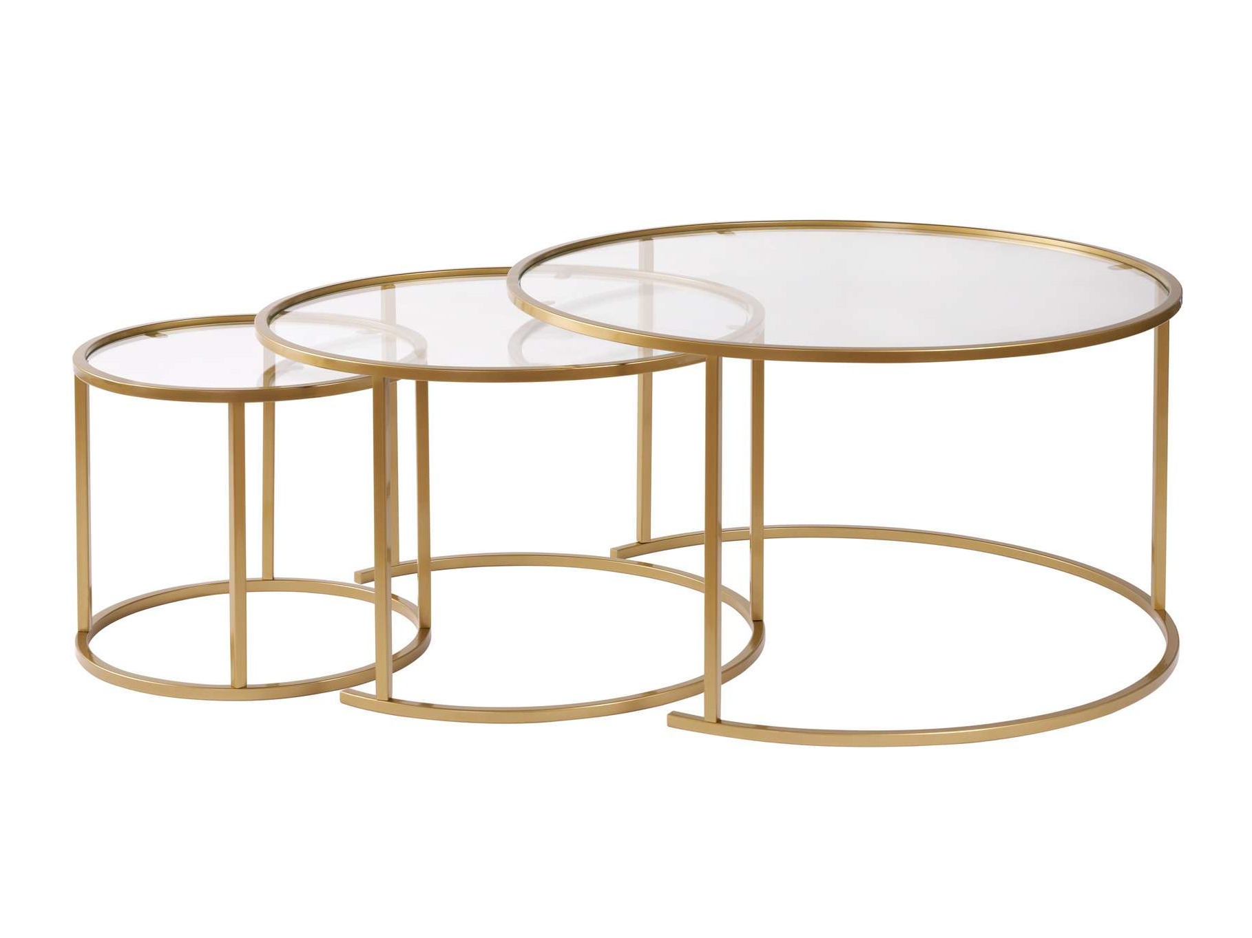 Set stolića za kavu Novato 120 (Zlatna)