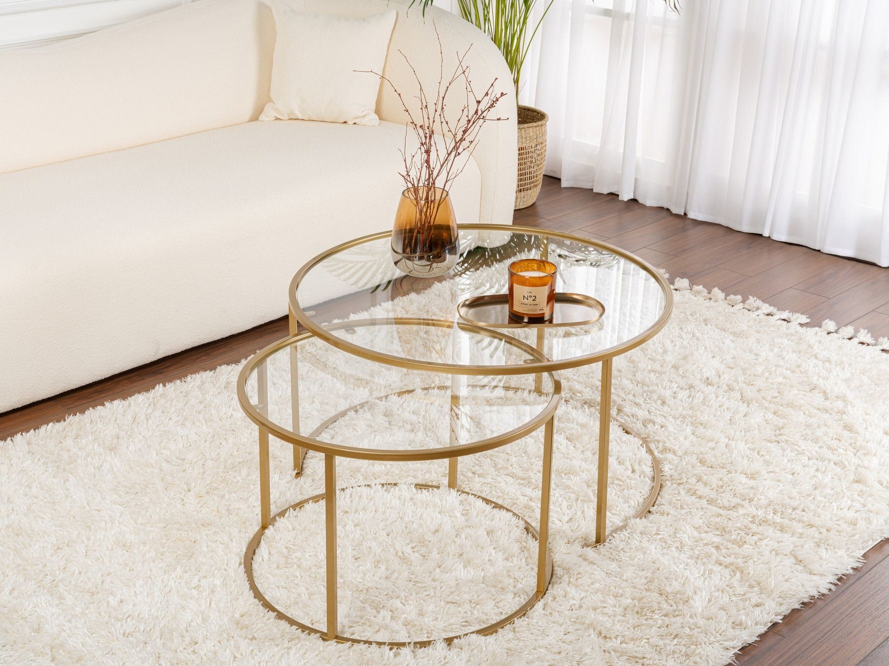 Set stolića za kavu Novato 121 (Zlatna)