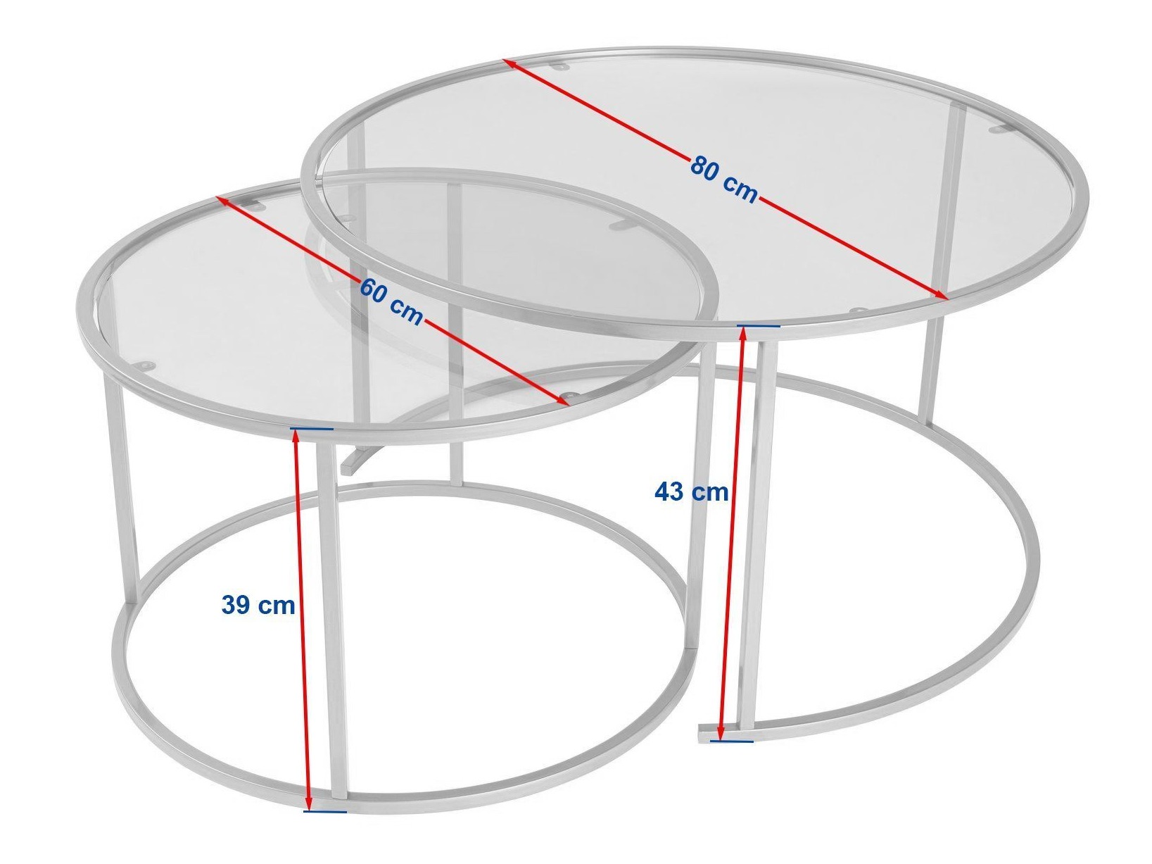 Set stolića za kavu Novato 122 (Crna)