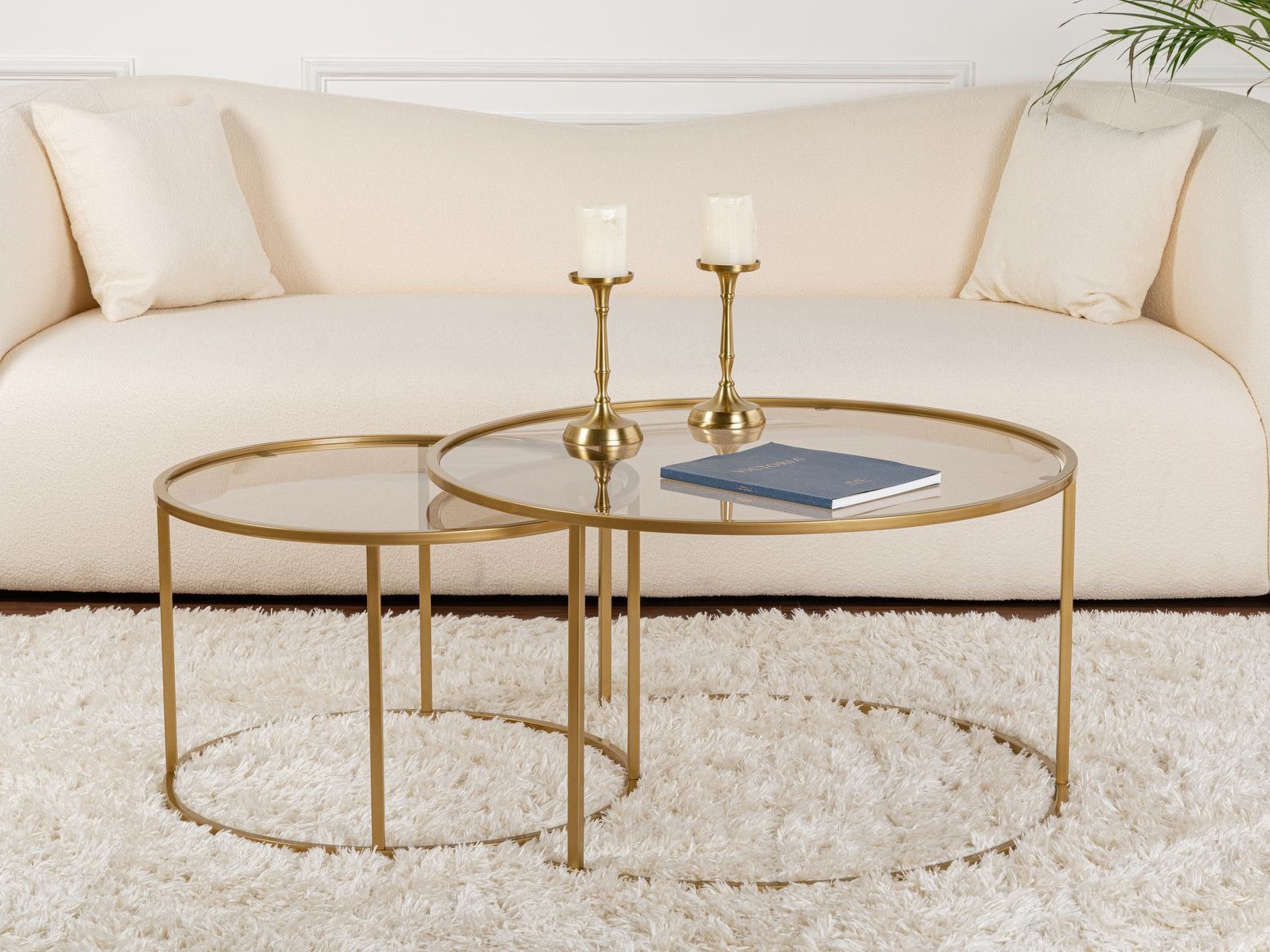 Set stolića za kavu Novato 122 (Zlatna)