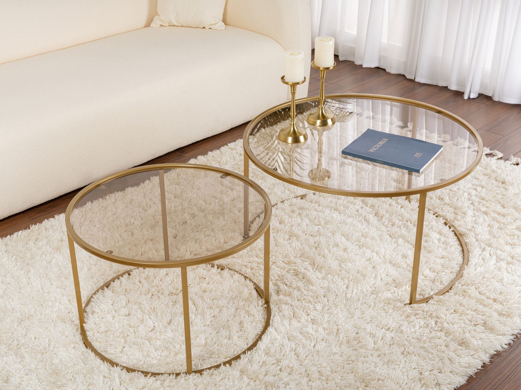 Set stolića za kavu Novato 122 (Zlatna)