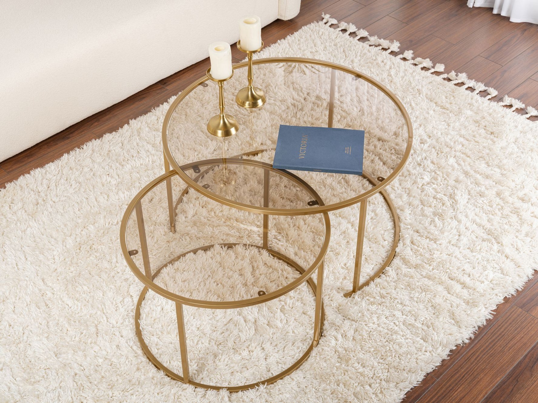 Set stolića za kavu Novato 122 (Zlatna)