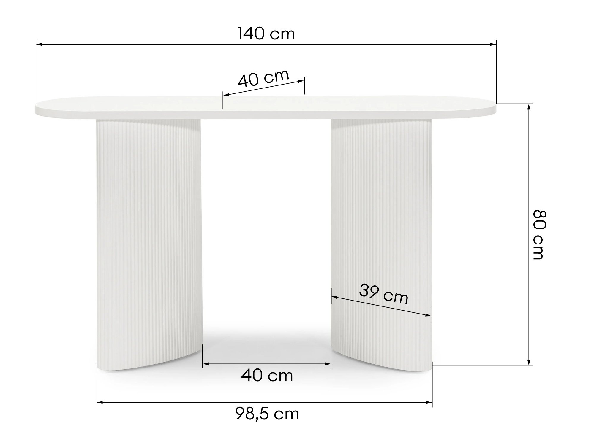 Konzolni stolić Burleson 281 (Bijela)