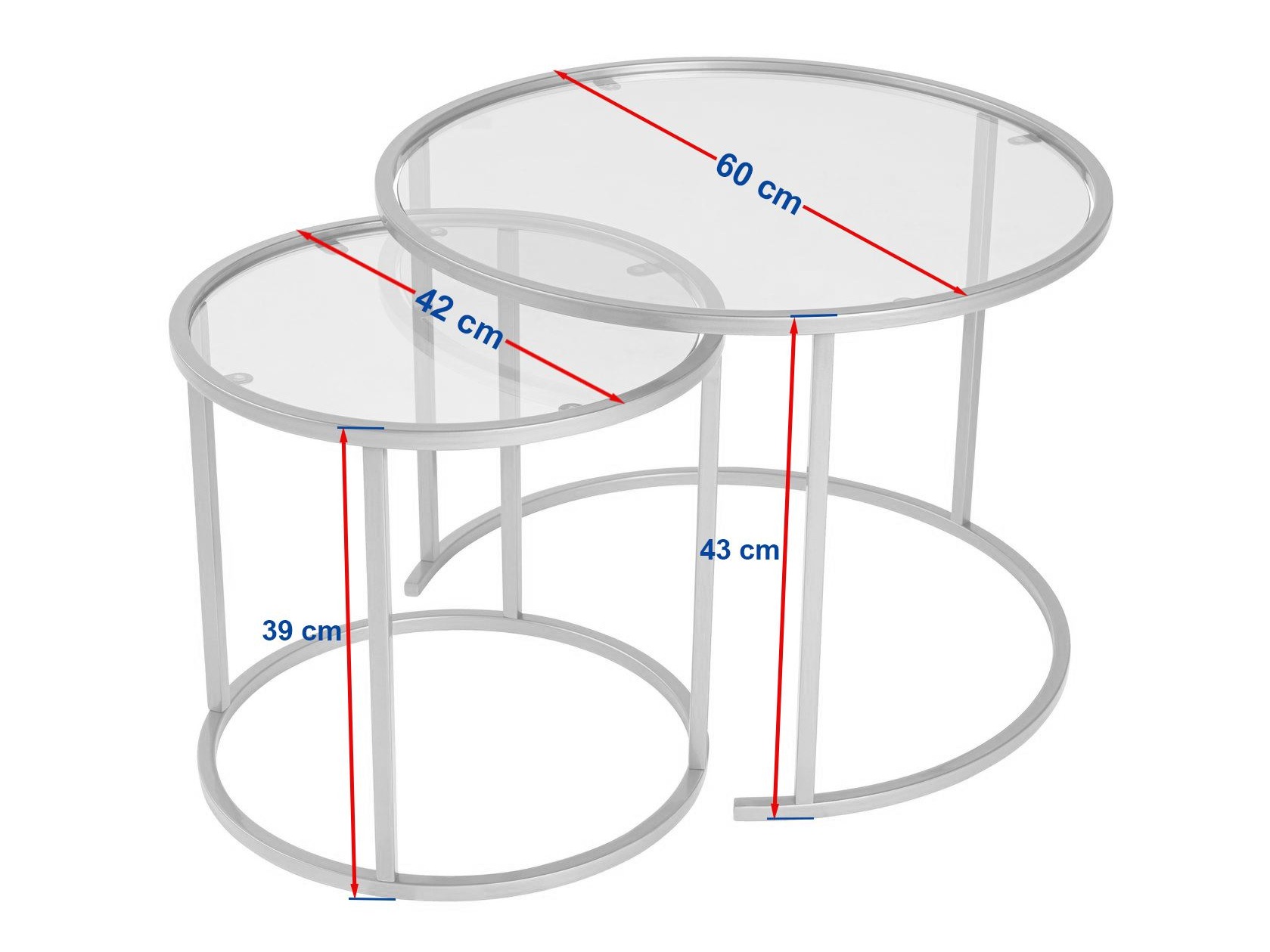 Set stolića za kavu Novato 123 (Crna)